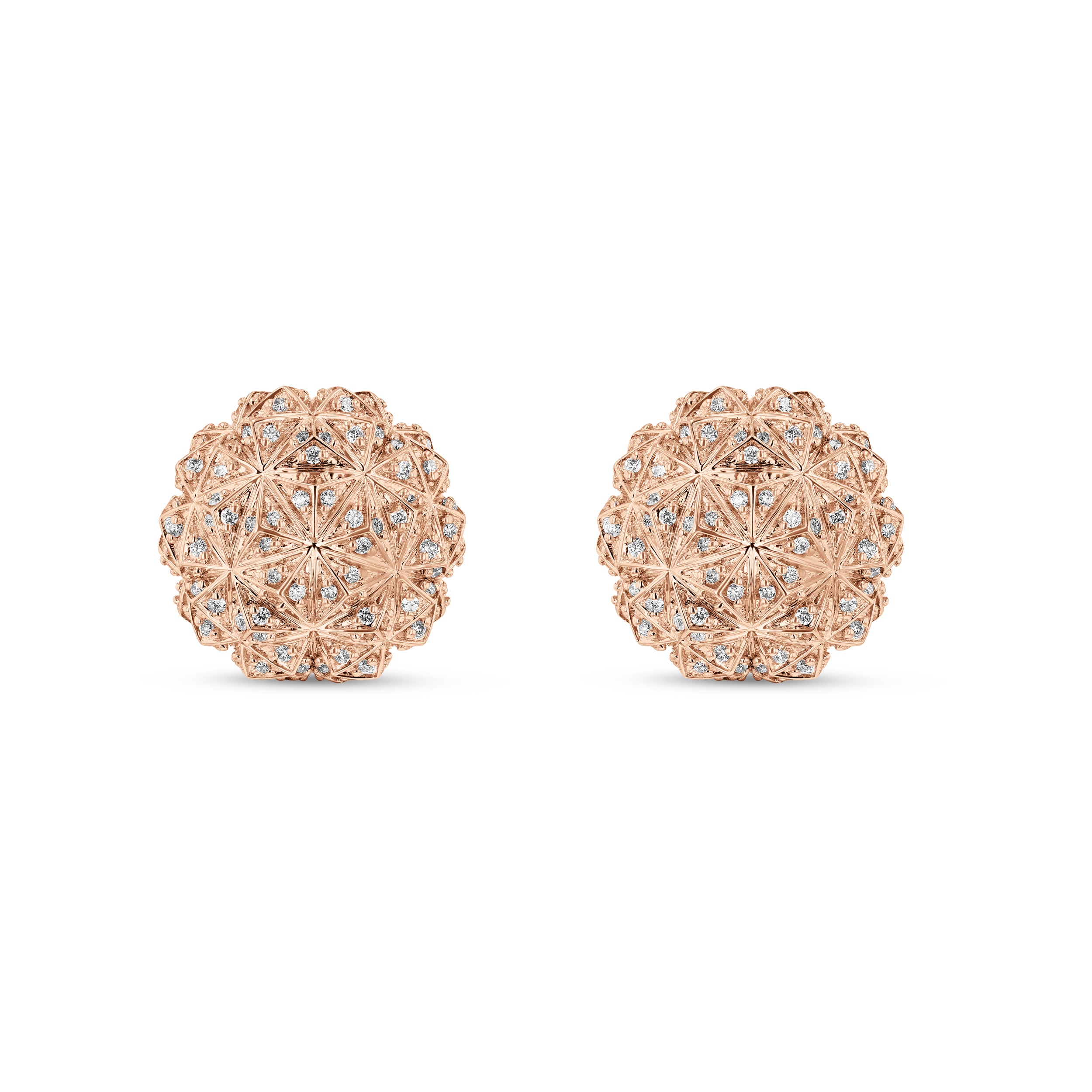 Tilal Round Diamond Studs- Rose Gold