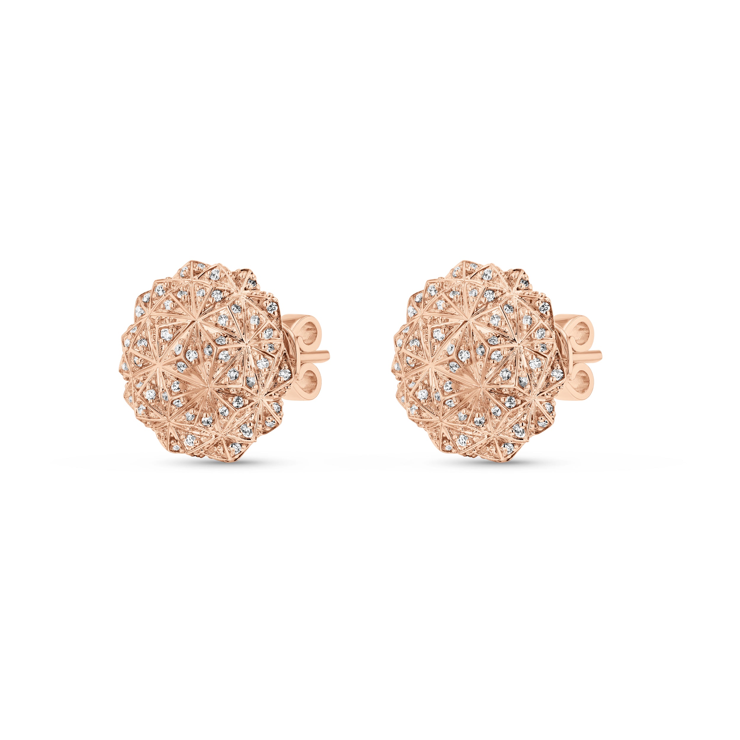 Tilal Round Diamond Studs- Rose Gold