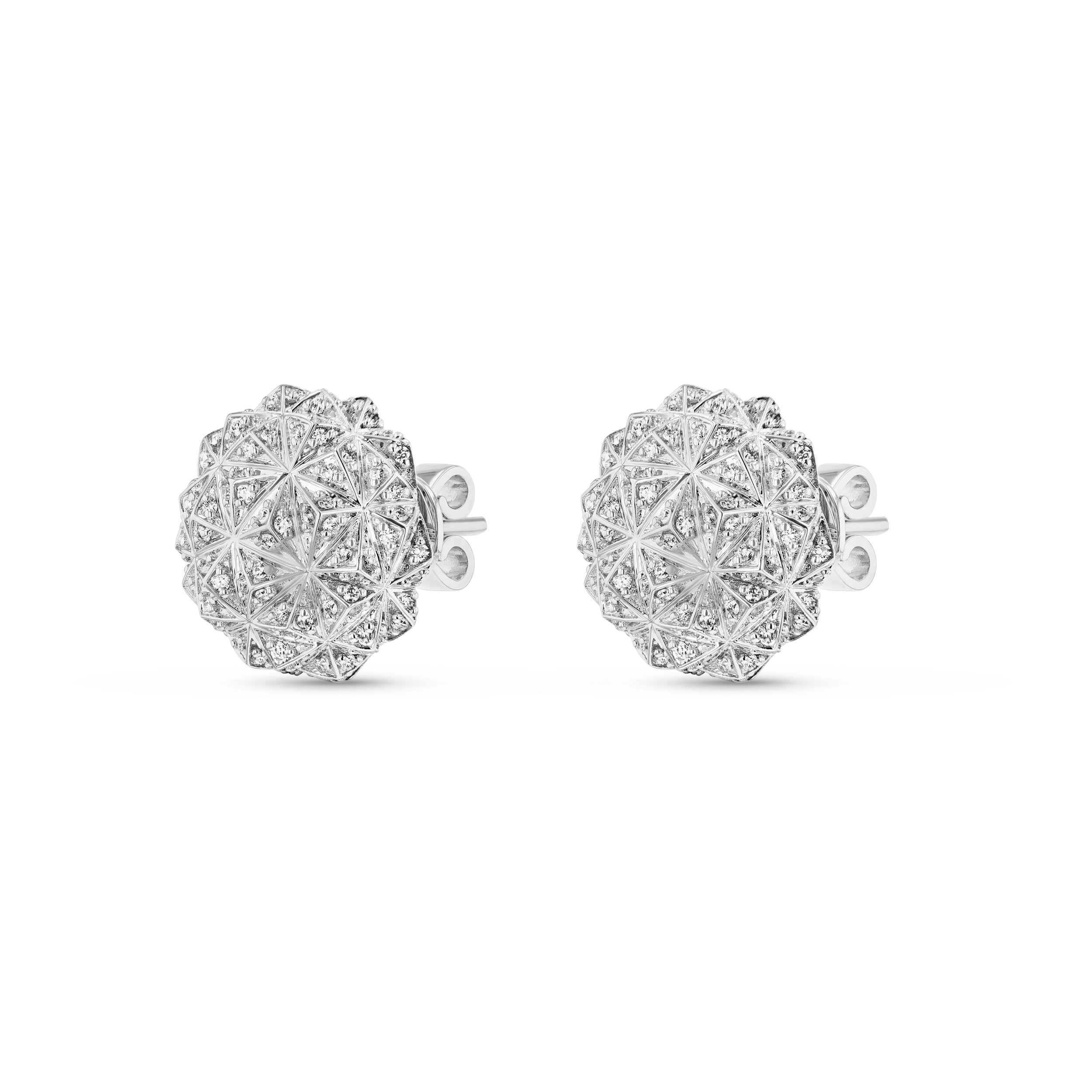 Tilal Round Diamond Studs- White Gold