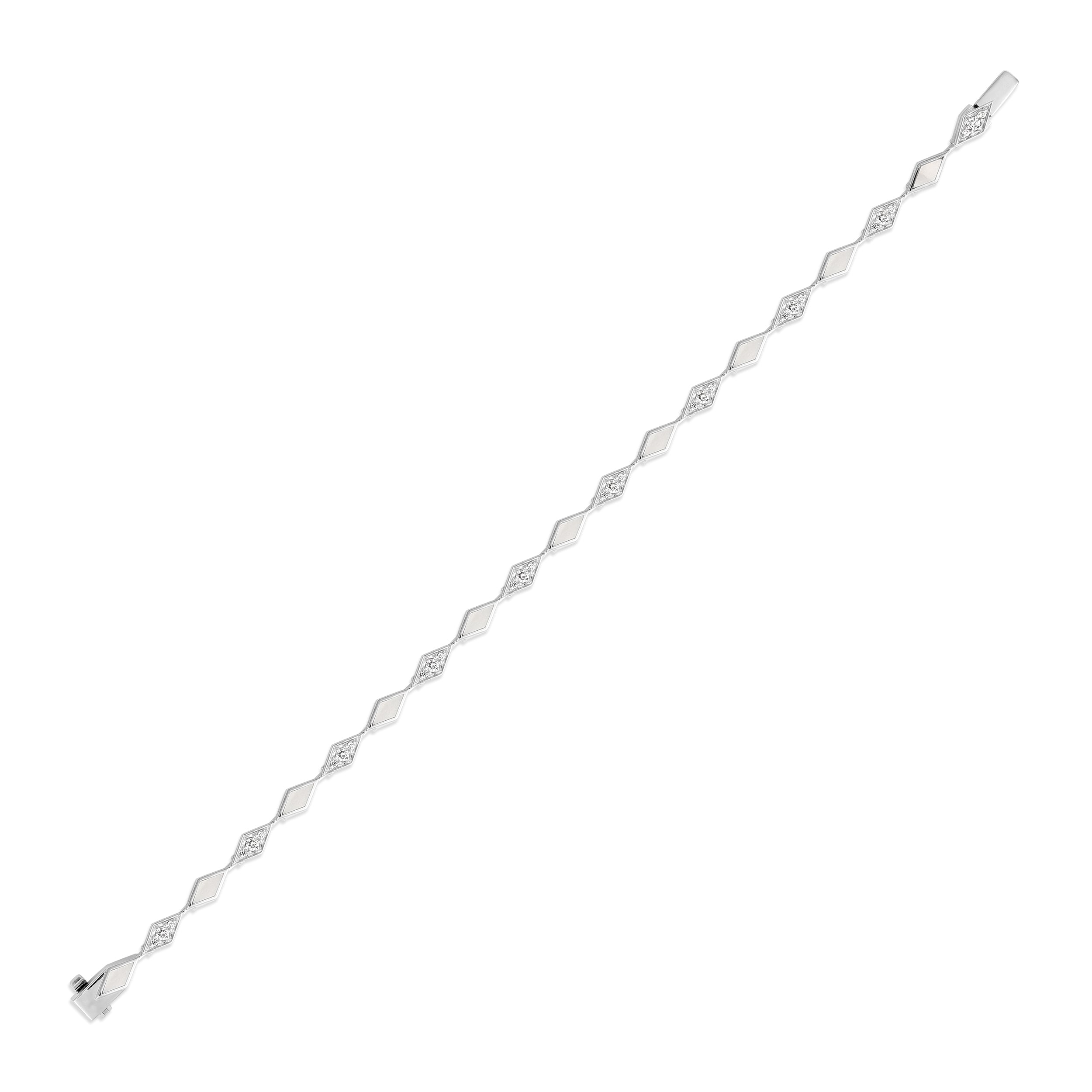 Eternity Mother of Pearl Bracelet#Gold_White Gold