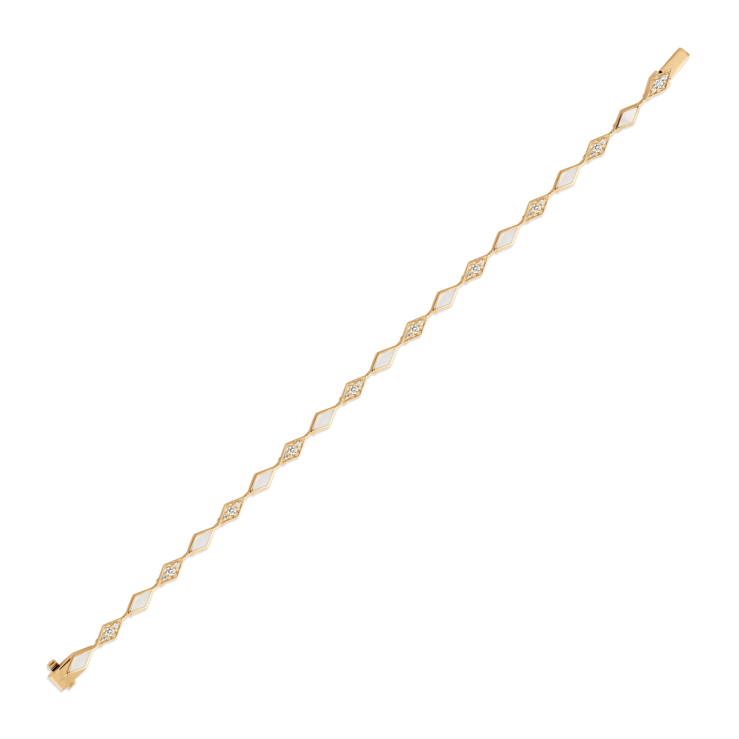 Eternity Mother of Pearl Bracelet- Yellow Gold