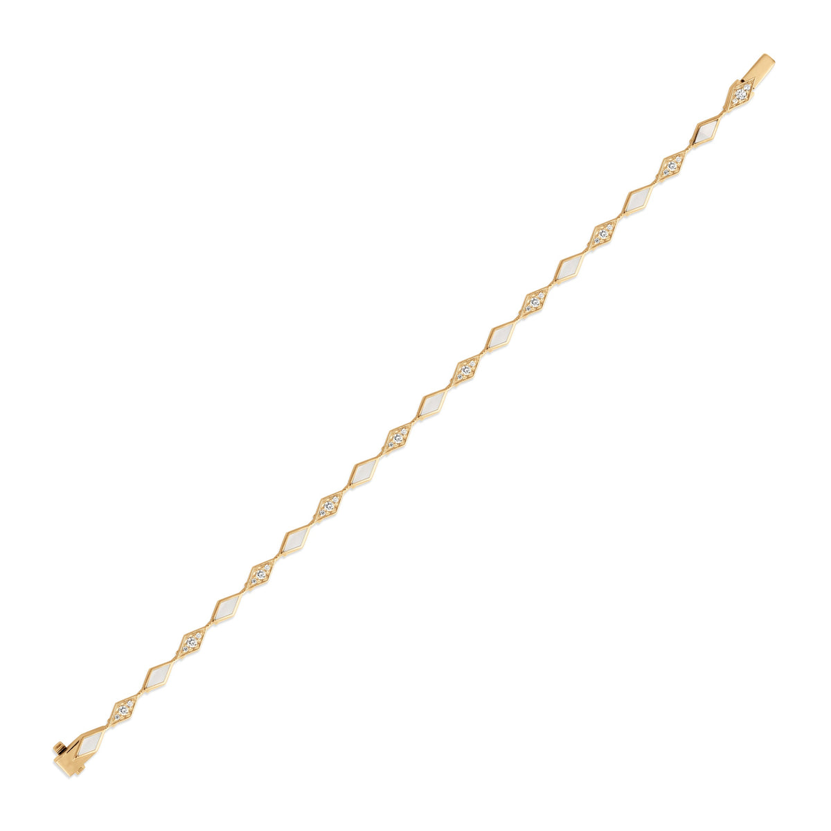 Eternity Mother of Pearl Bracelet#Gold_Yellow Gold