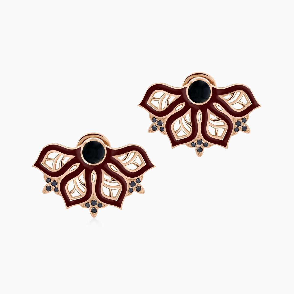AURA Rise Earrings Small#Gold_Rose Gold
