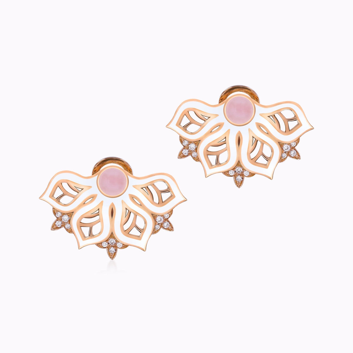 AURA Rise Earrings Small#Gold_Rose Gold