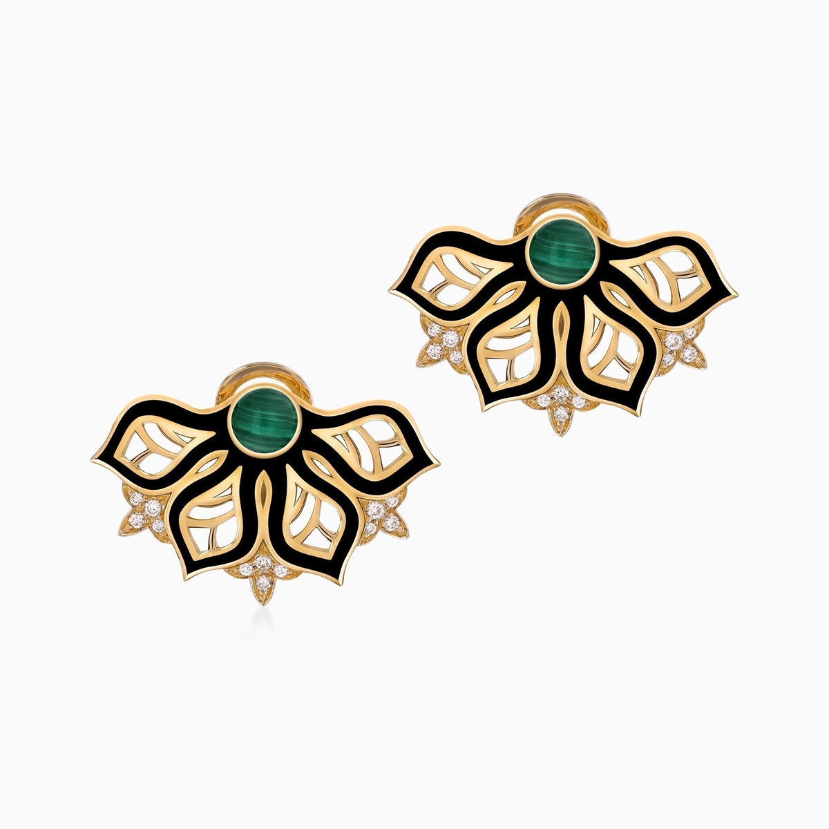 AURA Rise Earrings Small#Gold_Yellow Gold