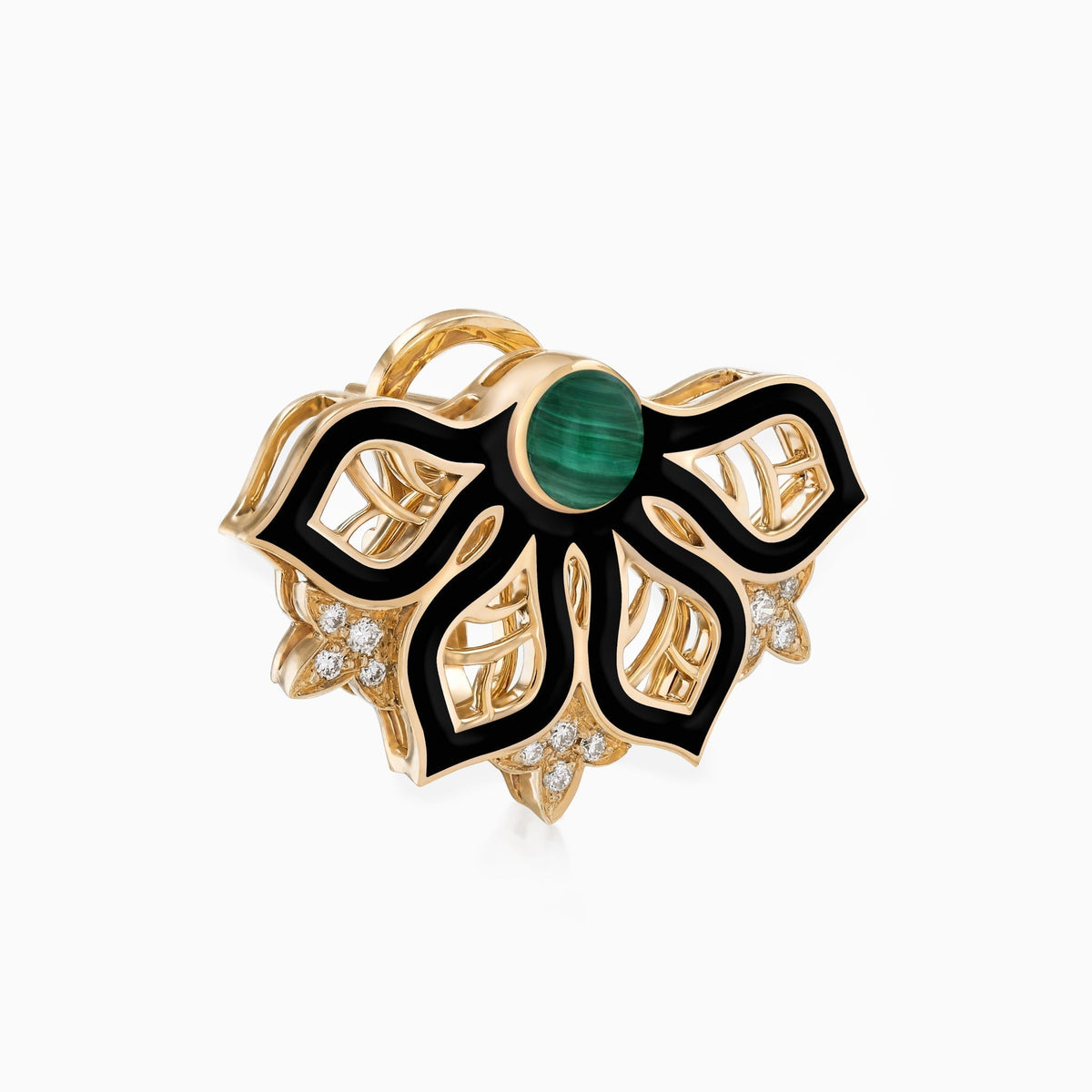 AURA Rise Earrings Small#Gold_Yellow Gold