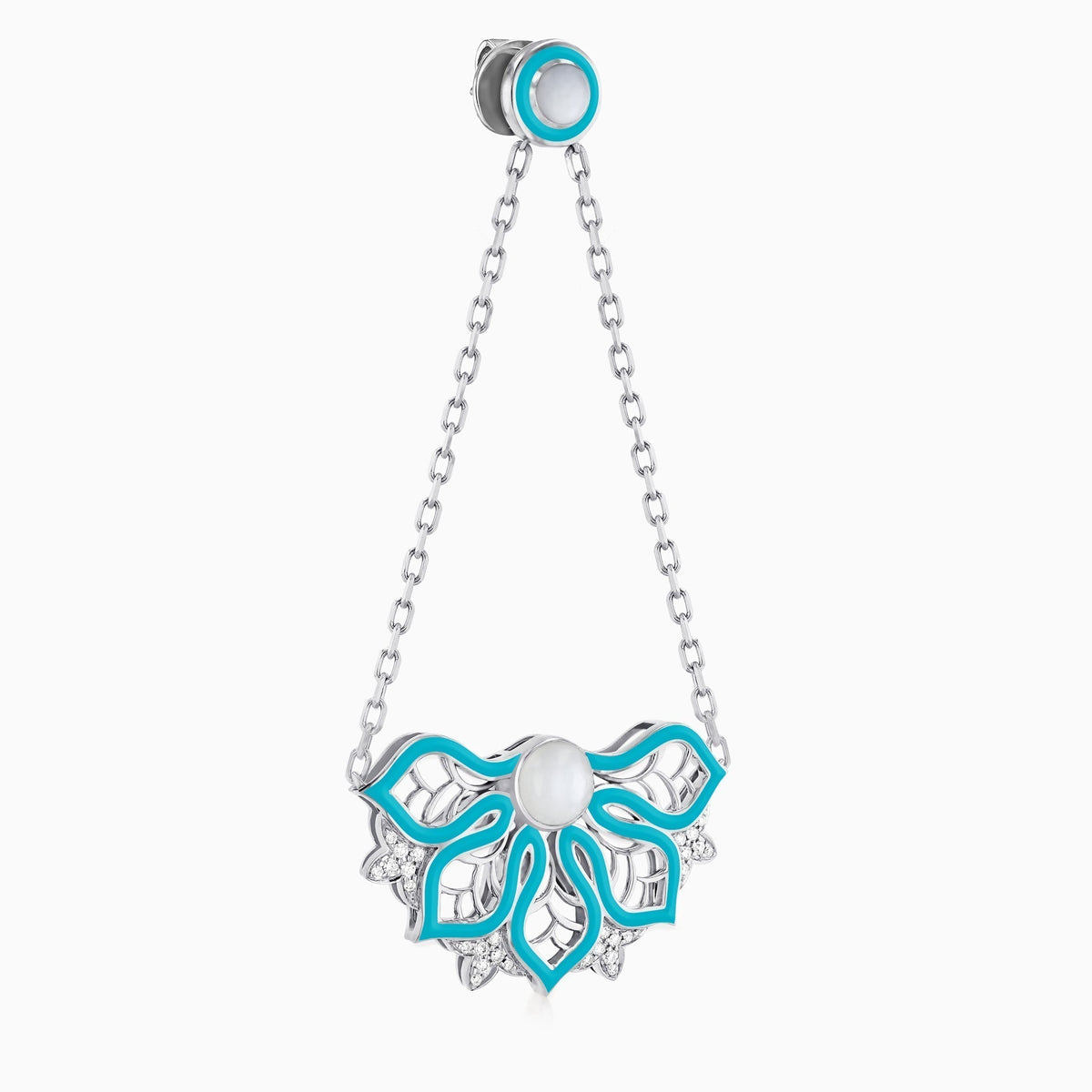 AURA Rise Earrings Medium#Gold_White Gold