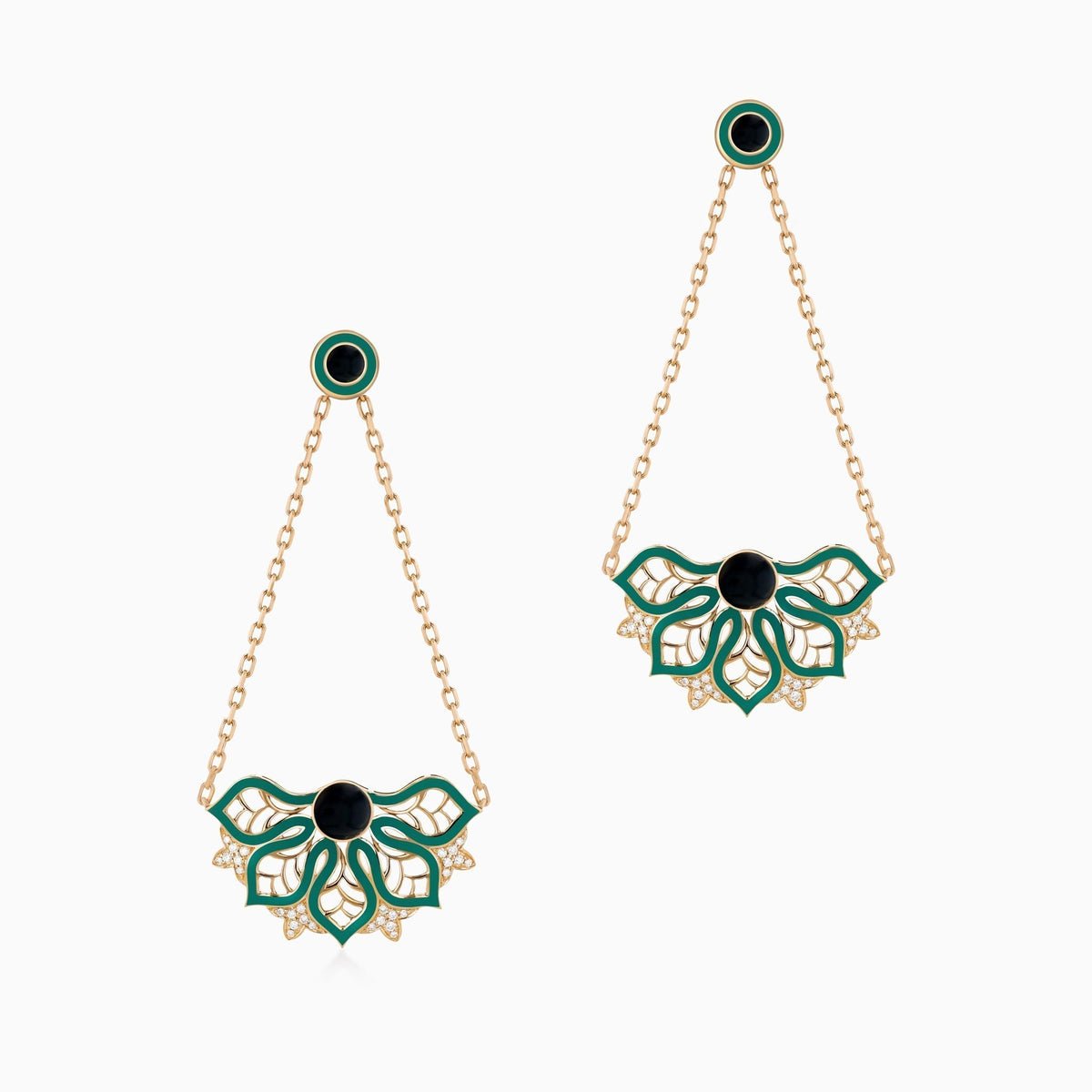 AURA Rise Earrings Medium#Gold_Yellow Gold