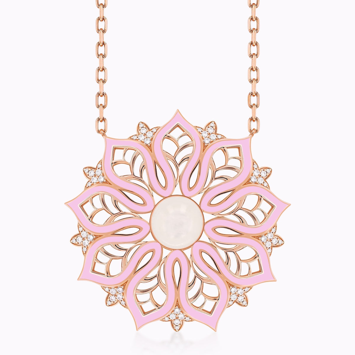 AURA Bloom Necklace Extra Large#Gold_Rose Gold