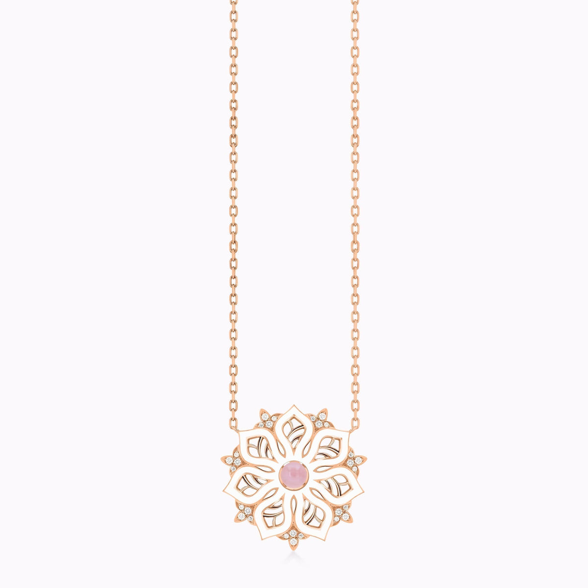 AURA Bloom Necklace Small#Gold_Rose Gold