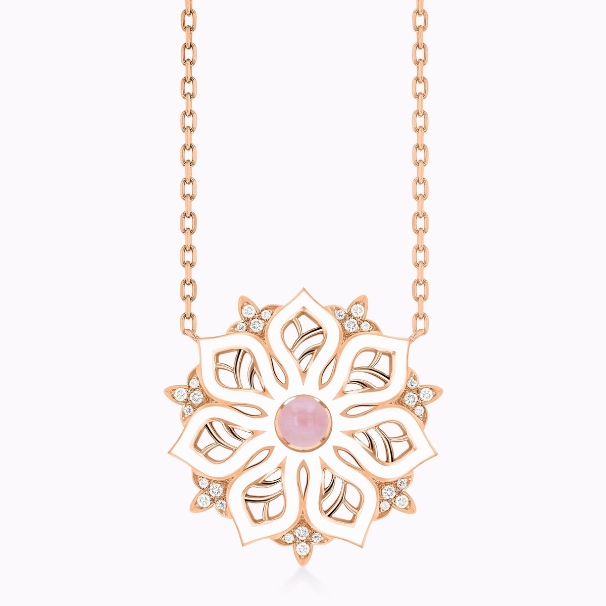 AURA Bloom Necklace Small#Gold_Rose Gold