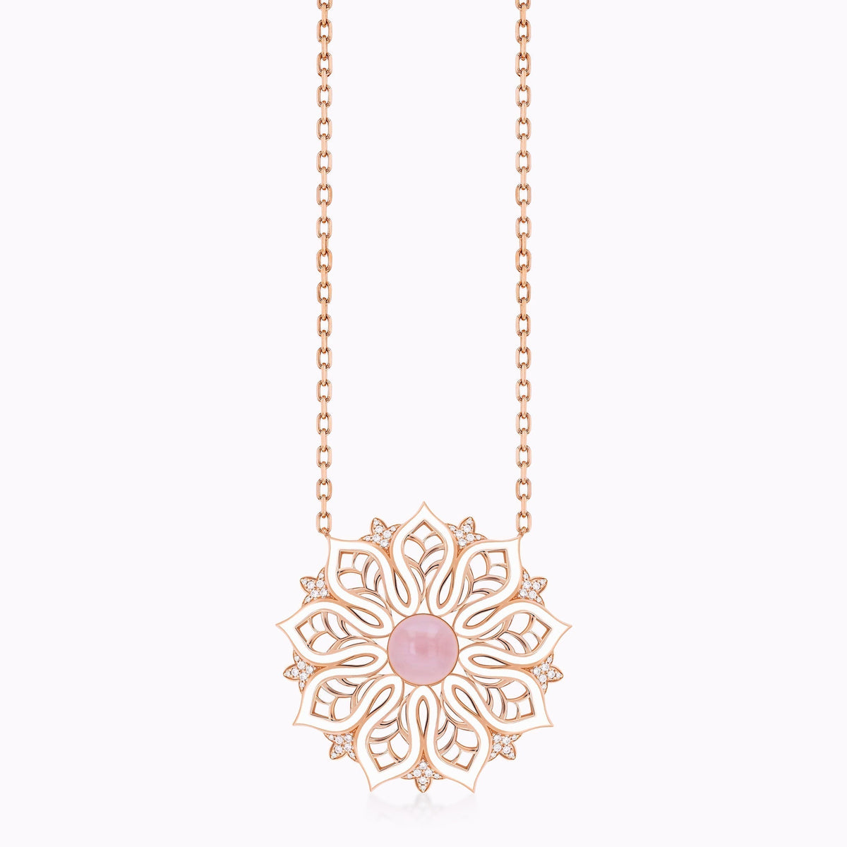 AURA Bloom Necklace Extra Large#Gold_Rose Gold