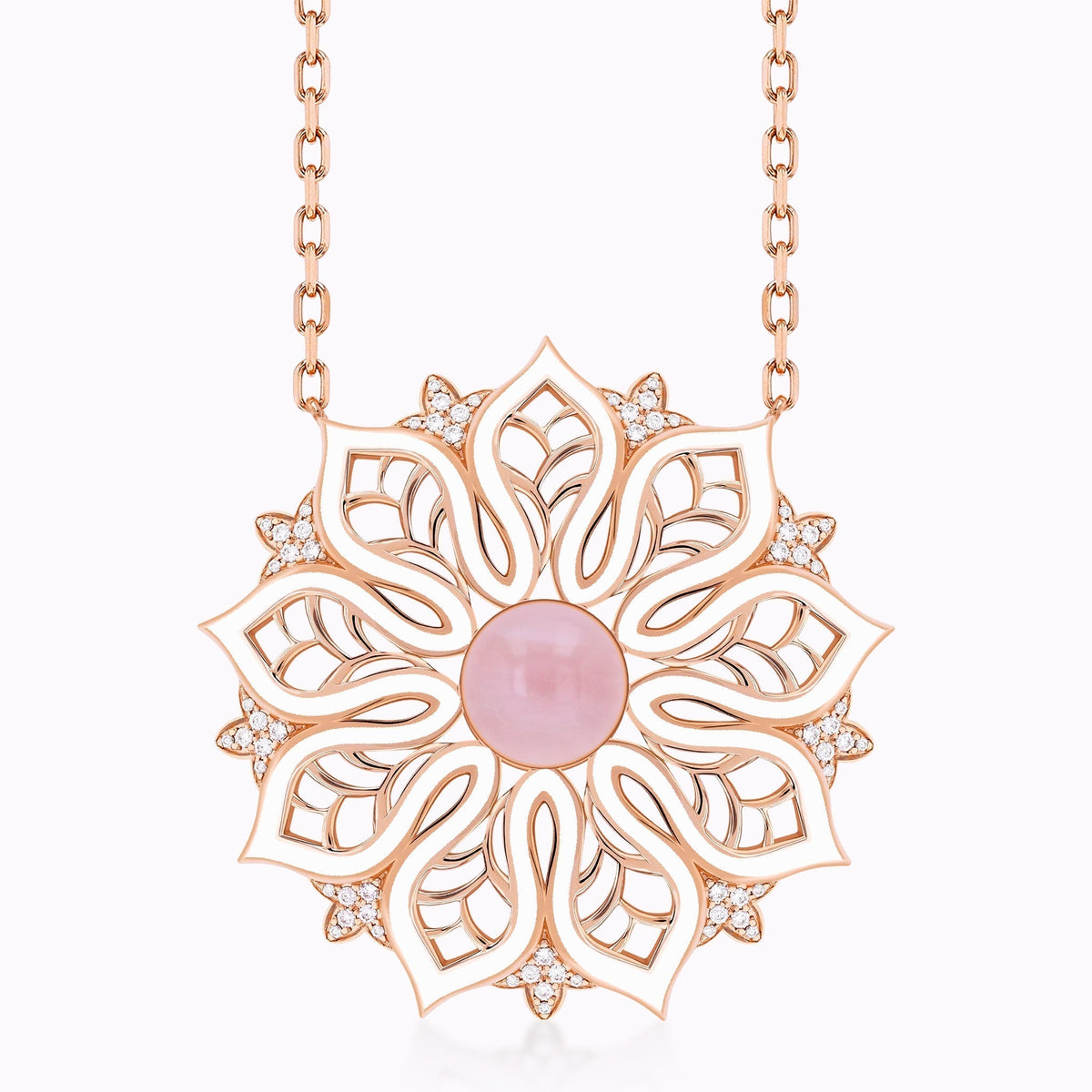 AURA Bloom Necklace Extra Large#Gold_Rose Gold