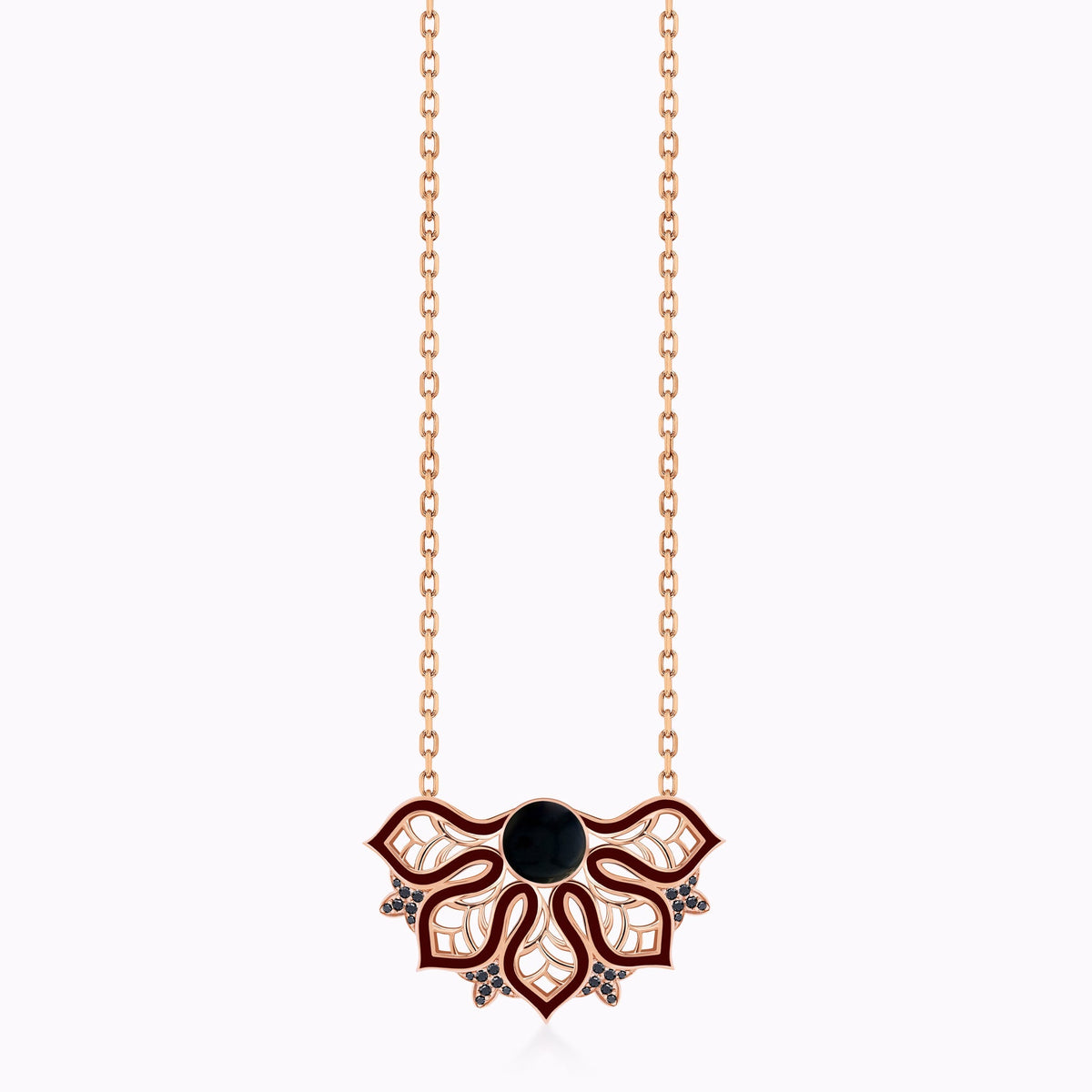 AURA Rise Necklace Large#Gold_Rose Gold