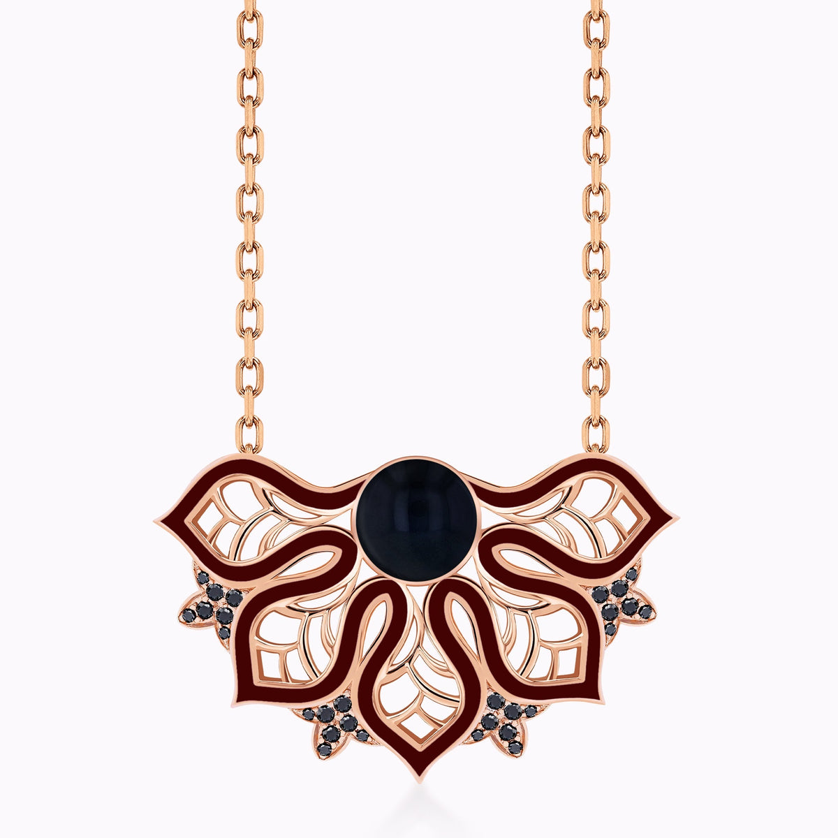 AURA Rise Necklace Large#Gold_Rose Gold