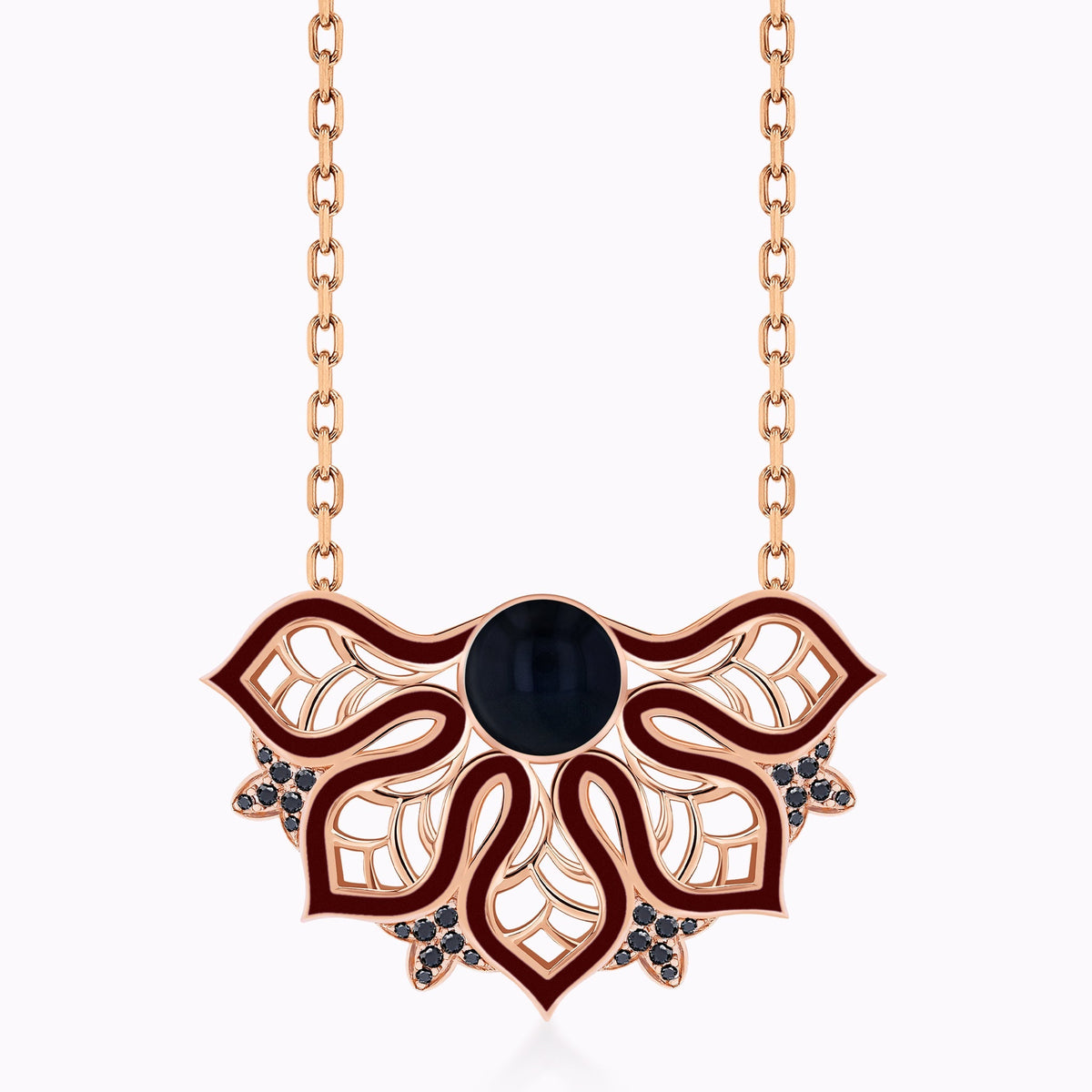 AURA Rise Necklace Medium#Gold_Rose Gold