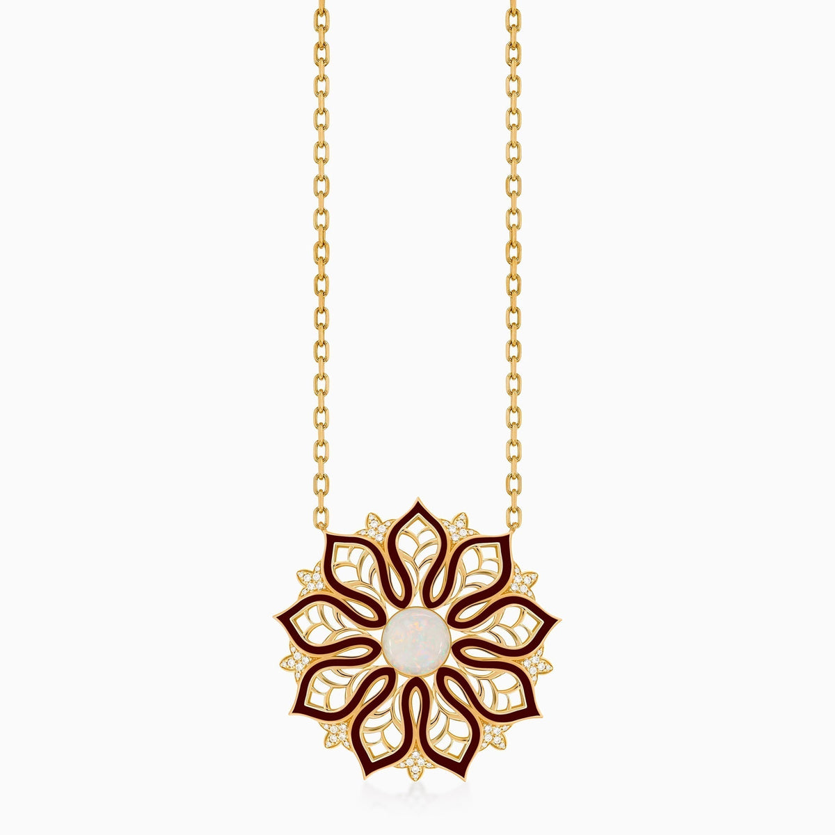 AURA Bloom Necklace Extra Large#Gold_Yellow Gold