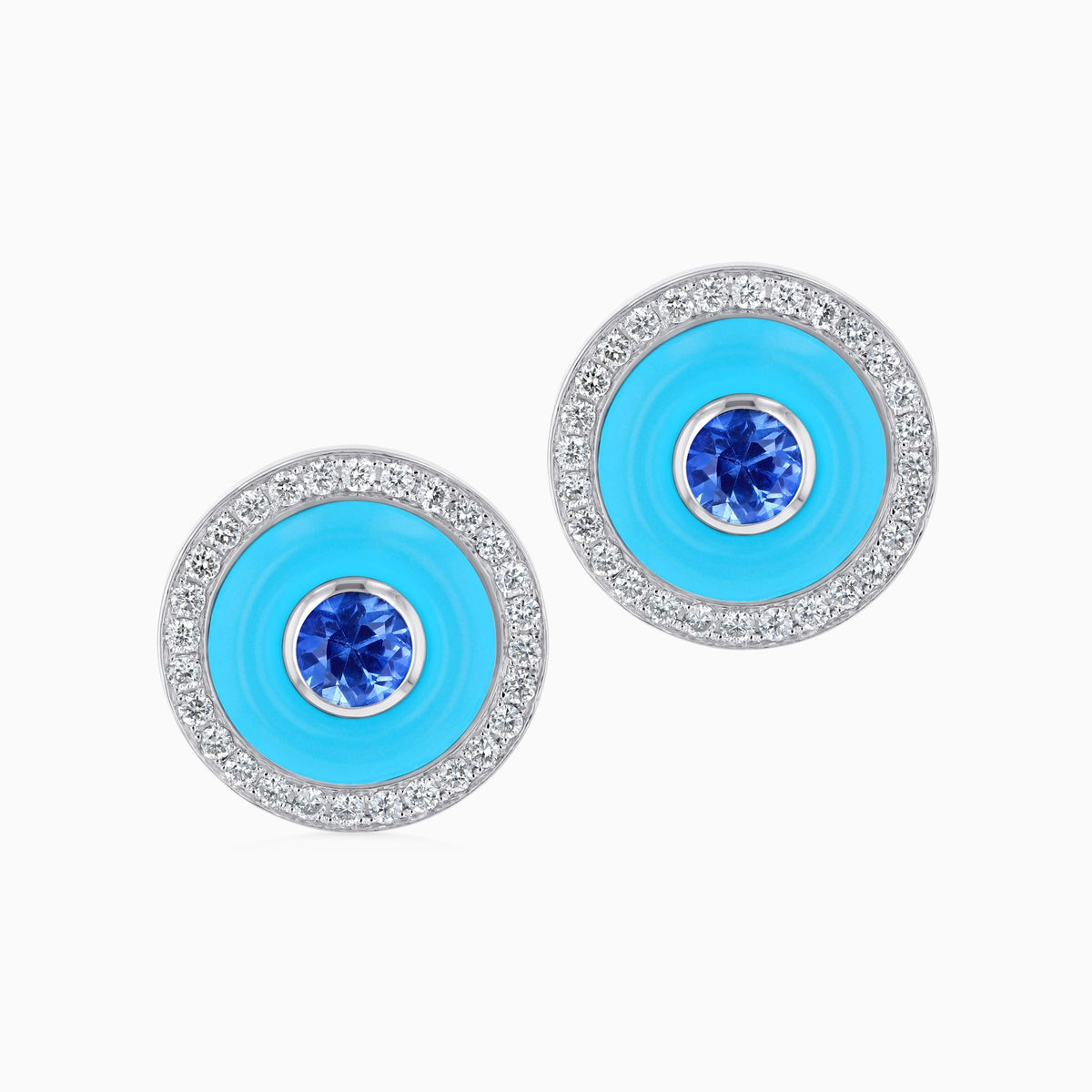 BOHO Earth Earrings Medium#Gold_White Gold
