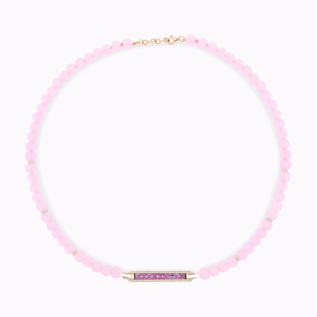 BOHO Beads Necklace#Gold_Rose Gold