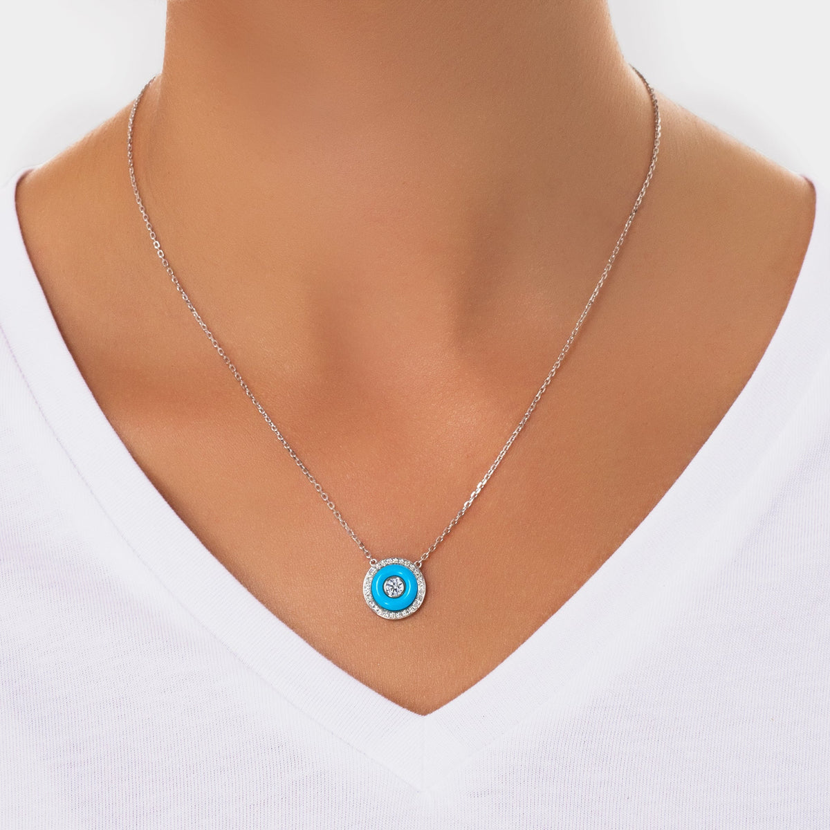 BOHO Earth Pendant Medium#Gold_White Gold