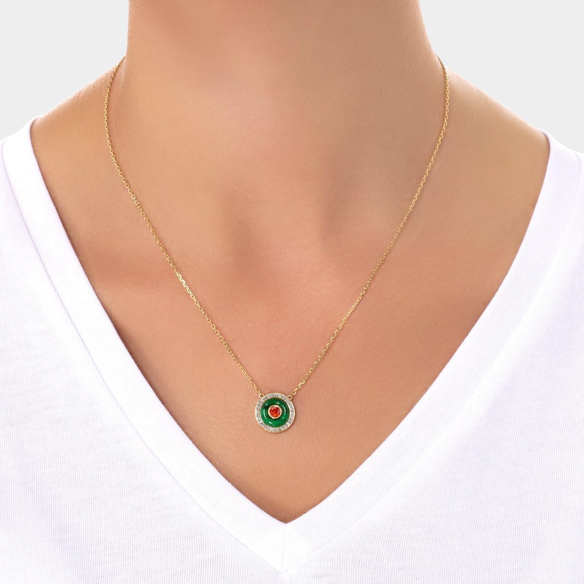 BOHO Earth Pendant Medium#Gold_Yellow Gold
