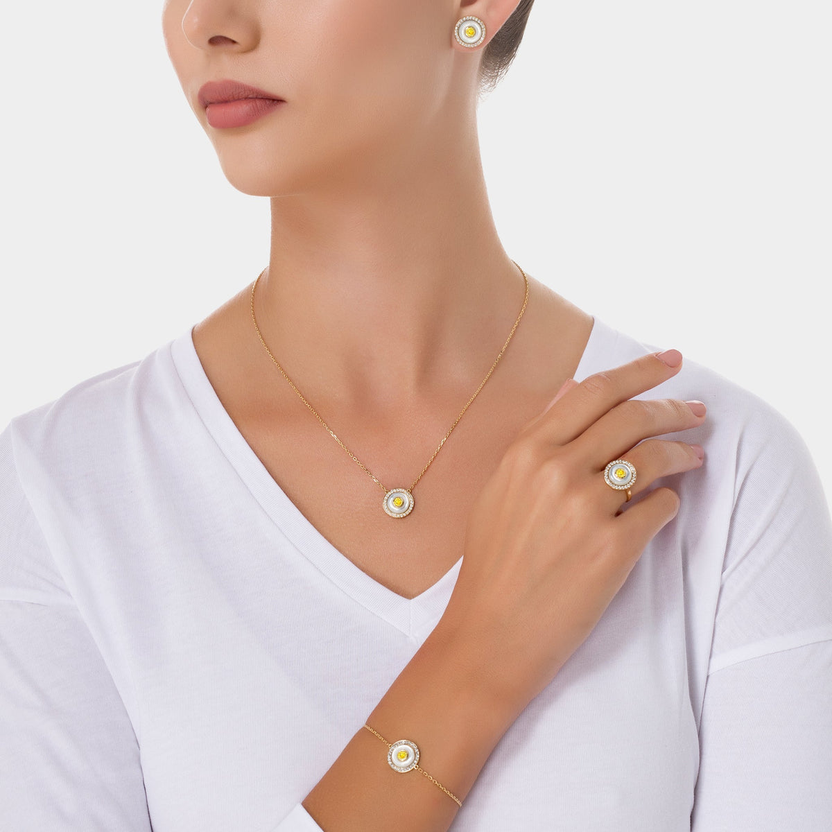 BOHO Earth Pendant Medium#Gold_Yellow Gold