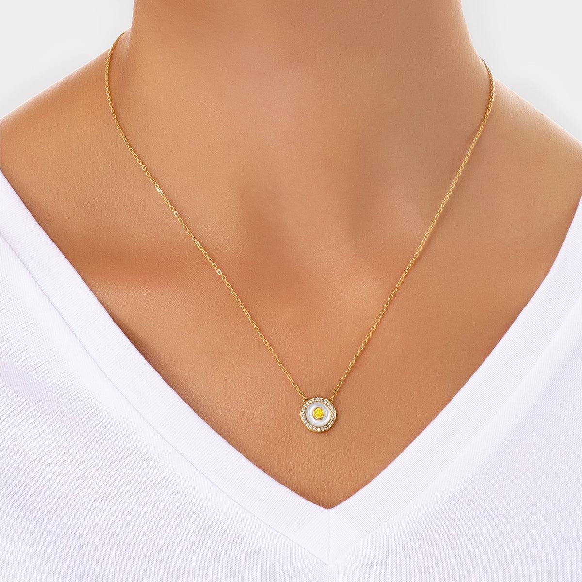 BOHO Earth Pendant Small#Gold_Yellow Gold
