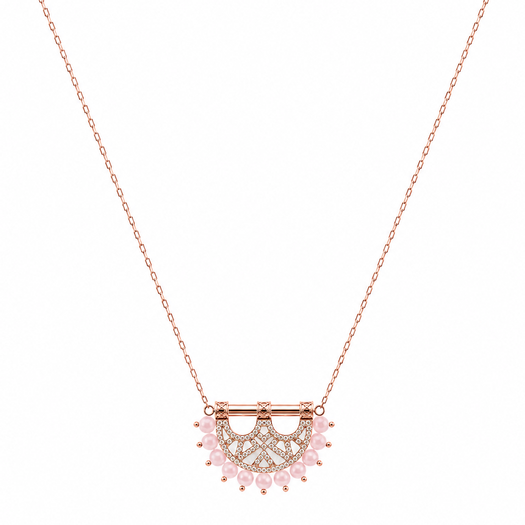 Heritage Mosaic Mini Pendant – Rose Gold, Rose Quartz