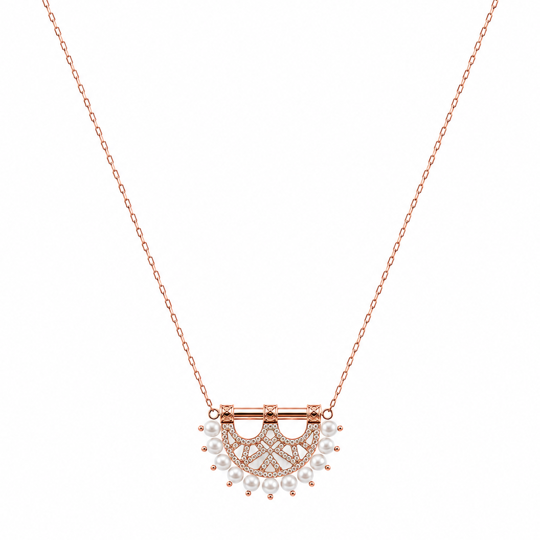 Heritage Mosaic Mini Pendant – Rose Gold, Pearl