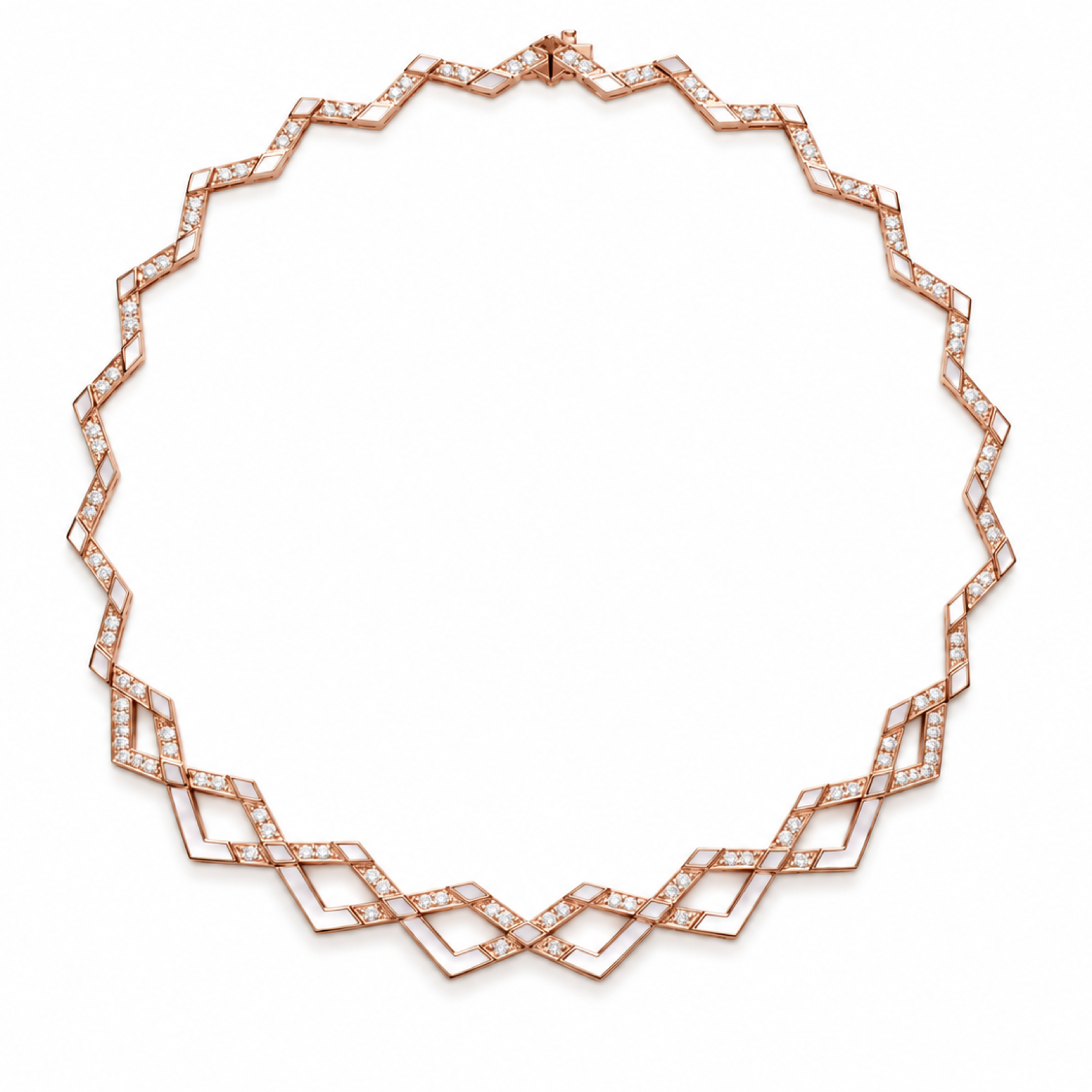 Eternity Noor Mother of Pearl Necklace#Gold_Rose Gold