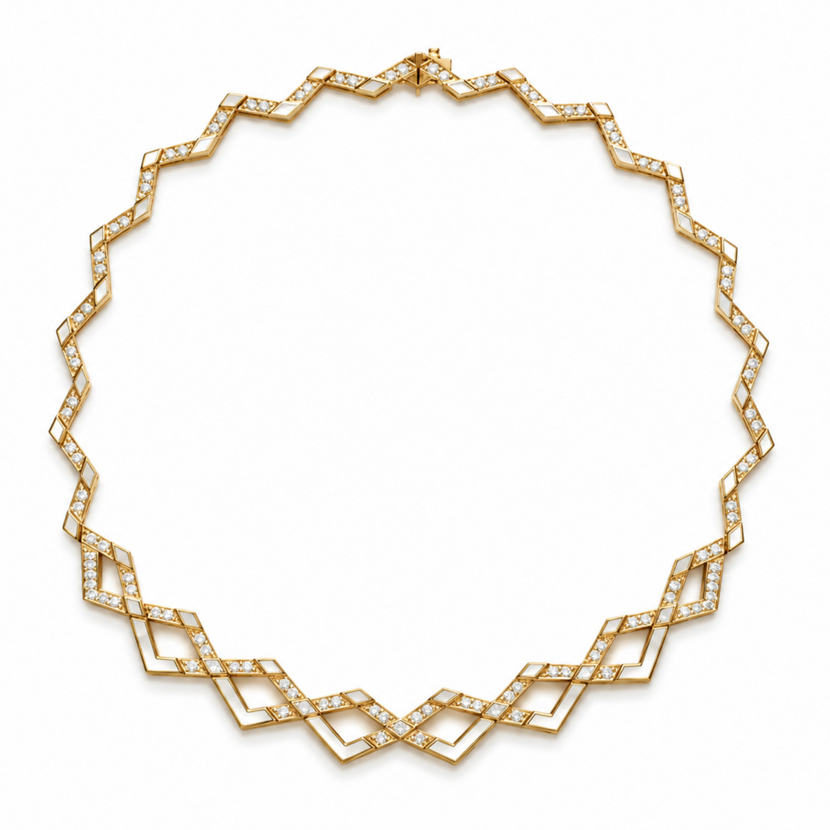 Eternity Noor Mother of Pearl Necklace- Yellow Gold