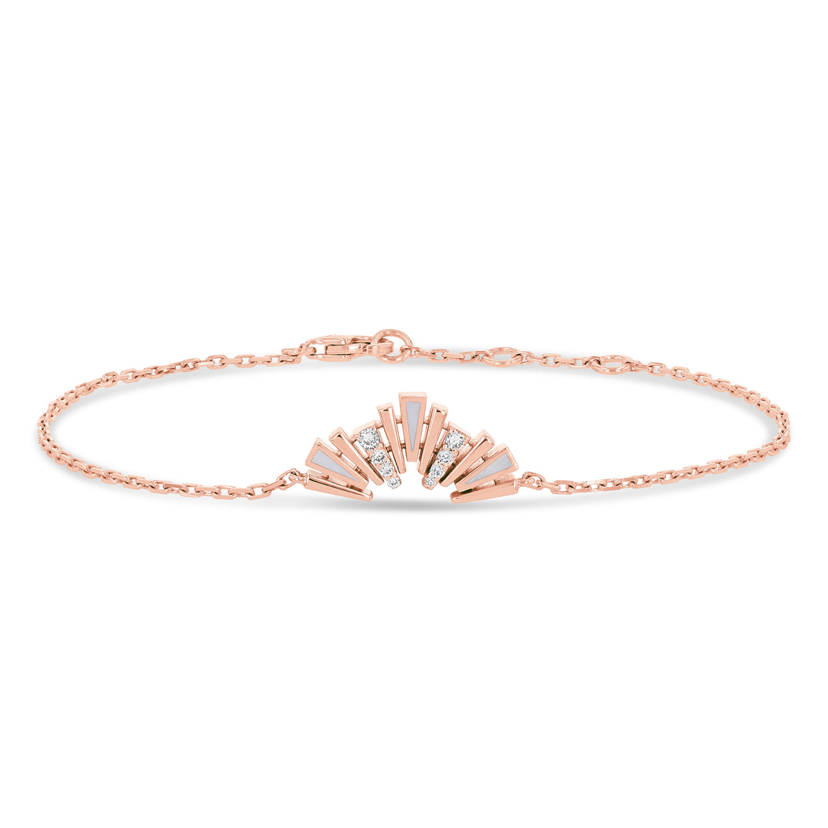 Al Fajr Half Motif Bracelet#Gold_Rose Gold
