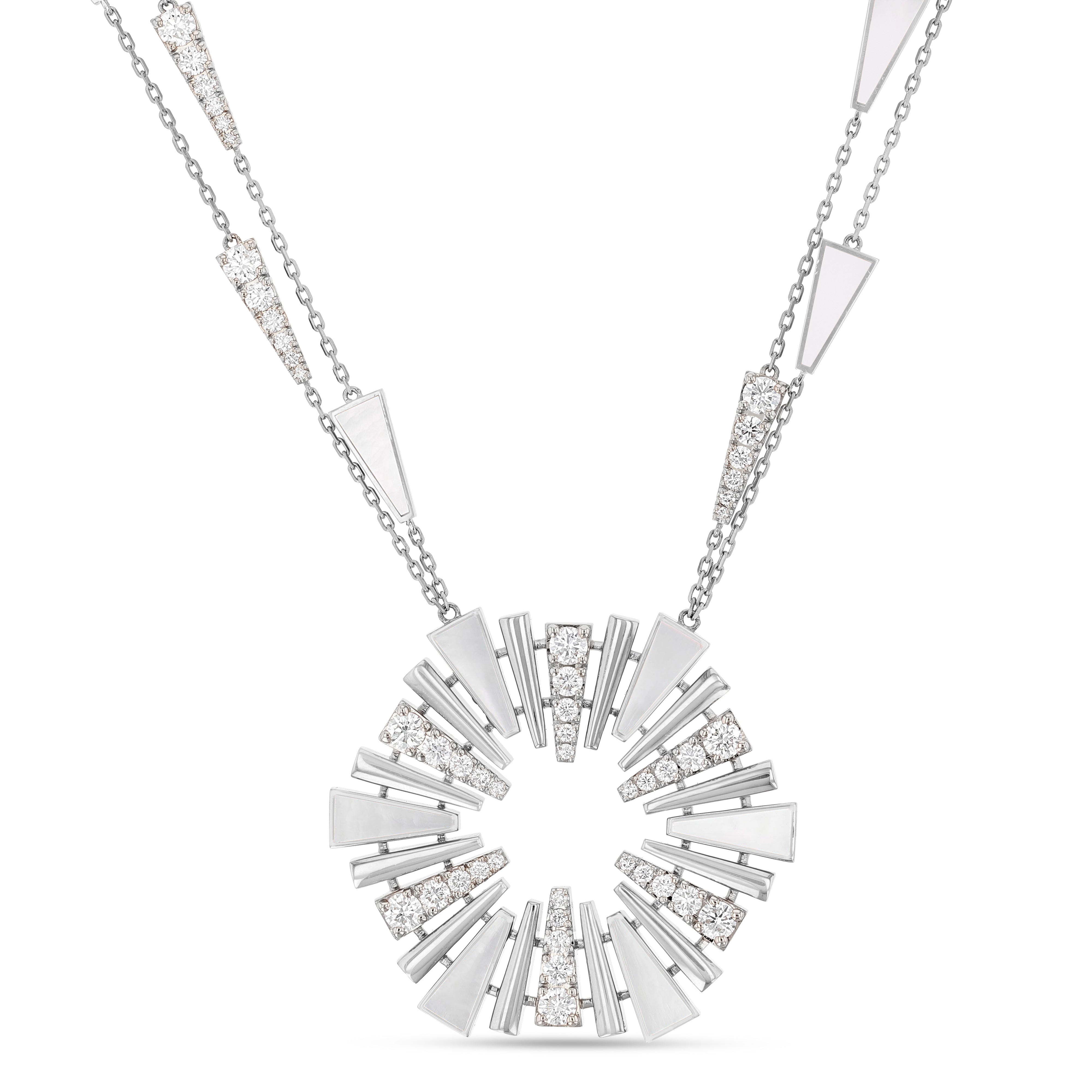 Al Fajr Shurooq Large Pendant White Gold