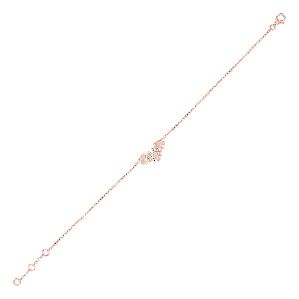 Al Fajr Half Motif Bracelet#Gold_Rose Gold
