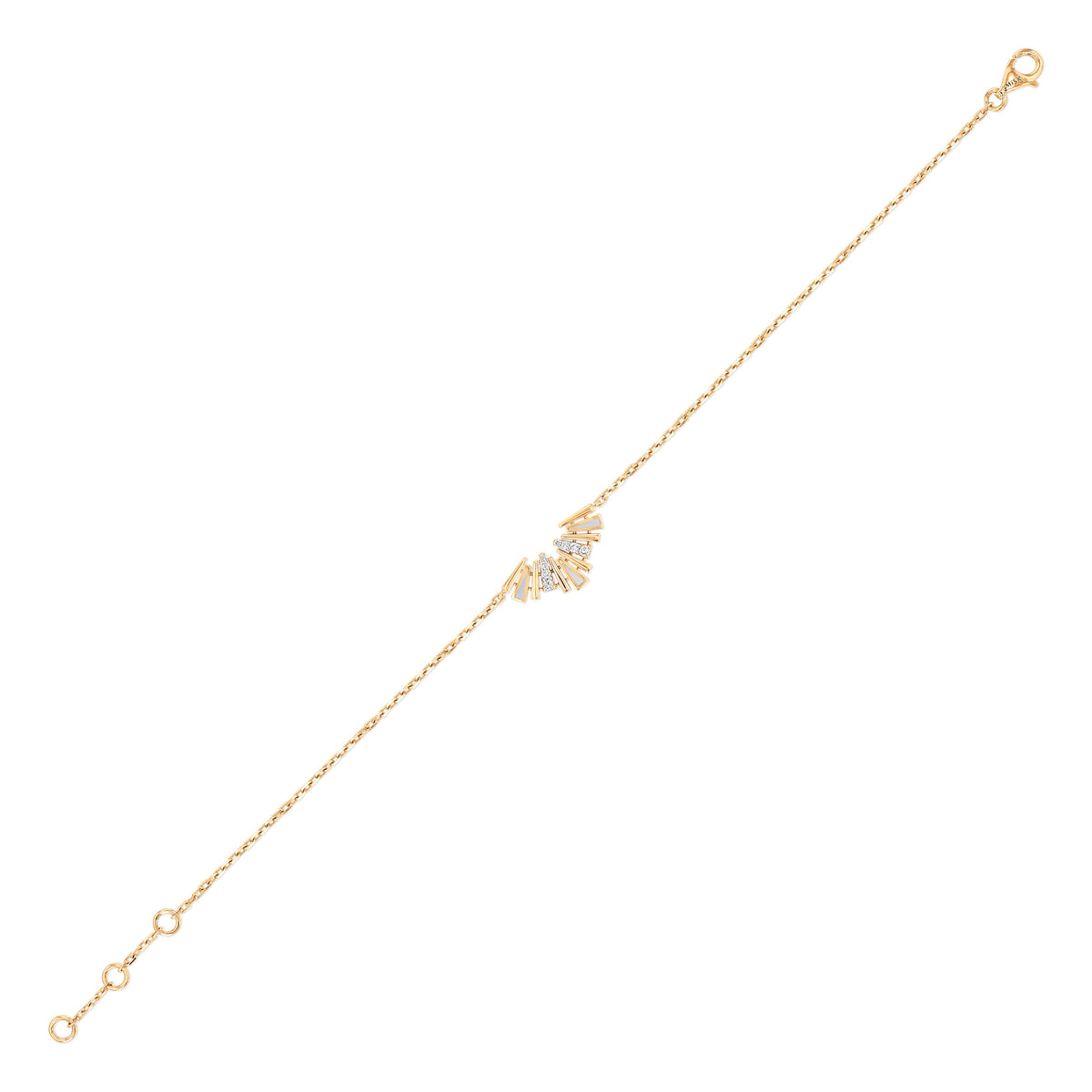 Al Fajr Half Motif Bracelet#Gold_Yellow Gold