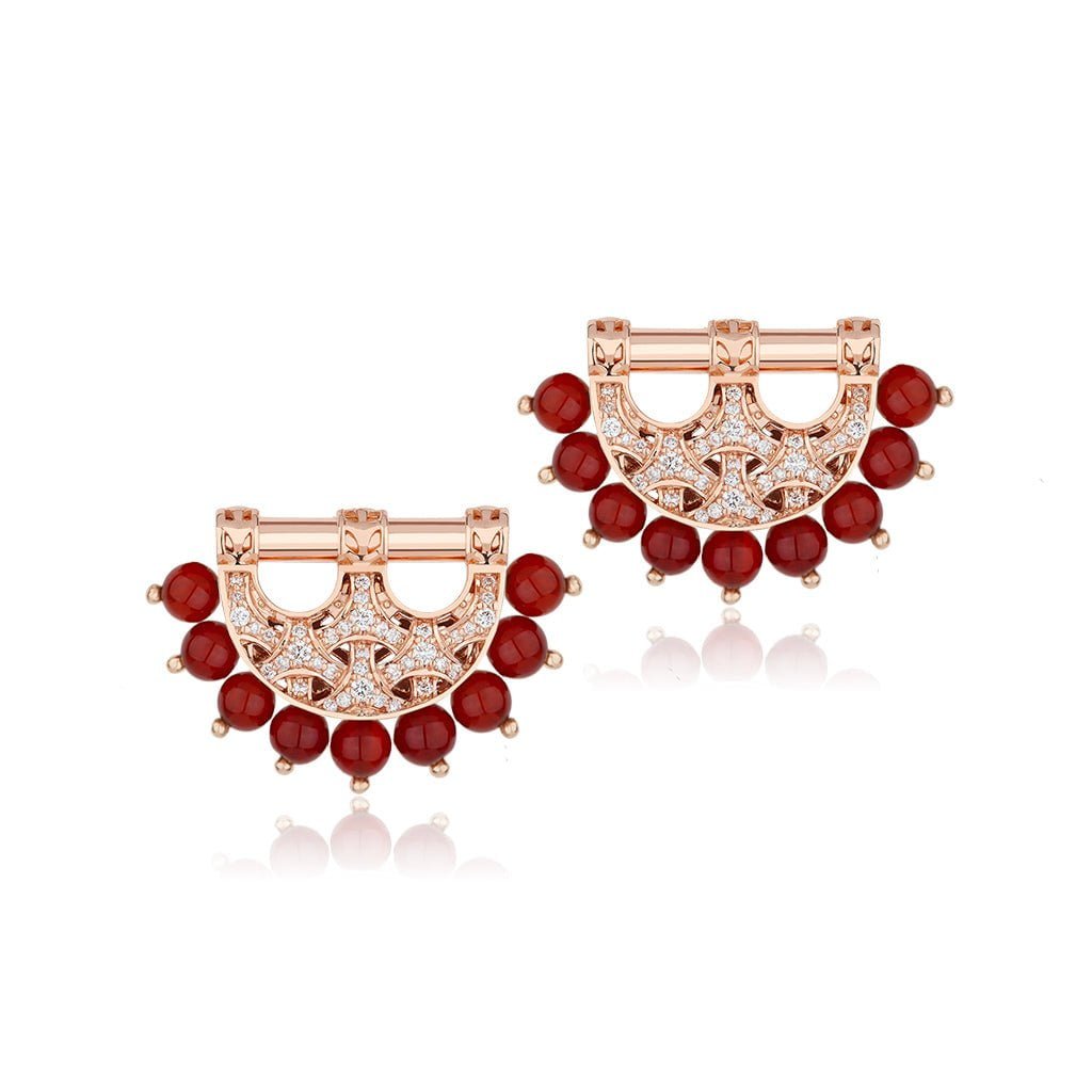 Al Noor Heritage Earrings in Agate - Misk Dubai,Earrings, al-noor-heritage-earrings-in-agate-2, , Misk Dubai,  Misk, Misk Jewellery, Misk Jewelry, Gold, Emirati Gold, Emirati Design, Jewelry Emirati, Saudi Jewelry, Gold Saudi Arabia, Dubai, Abu Dhabi, Saudi Arabia, KSA, UAE, United Arab Emirates, 18kt, مجوهرات , مجوهرات مسك, مجوهرات اماراتية , دهب , سعودية ذهب