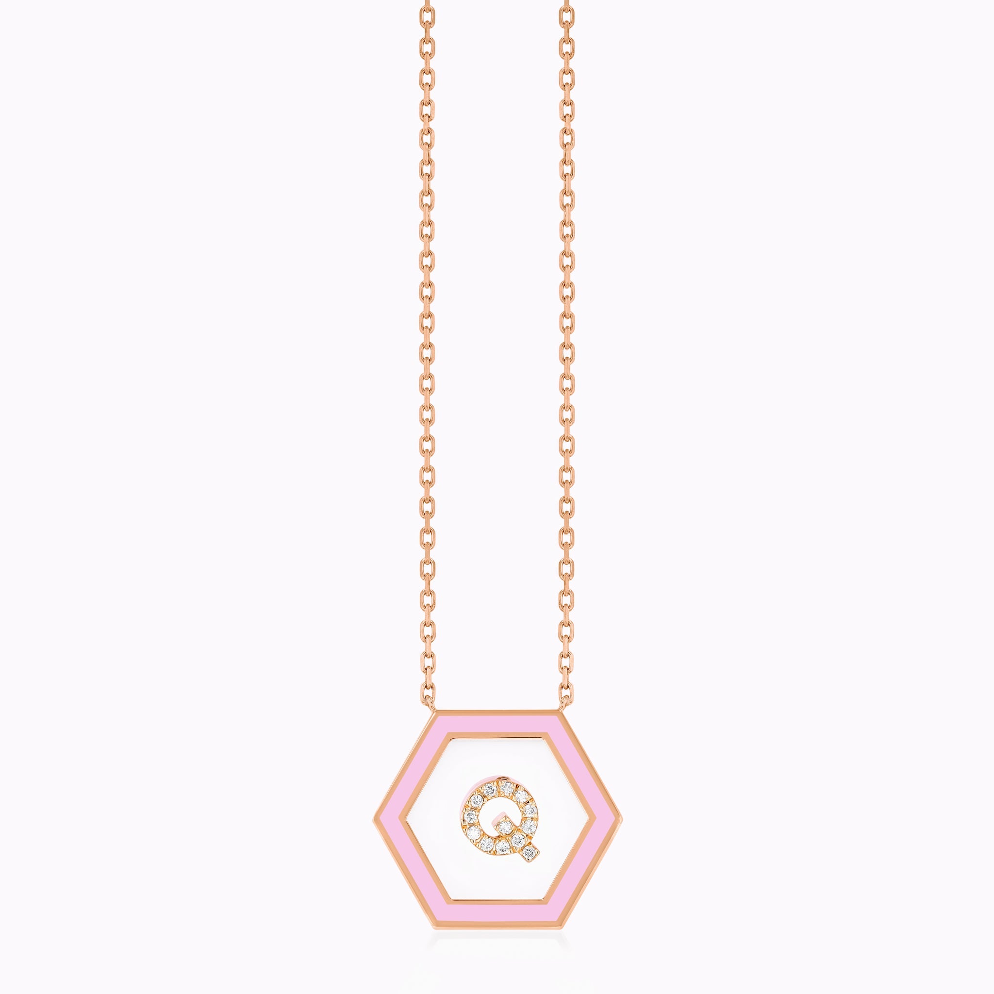 HEXA Letter Q Necklace