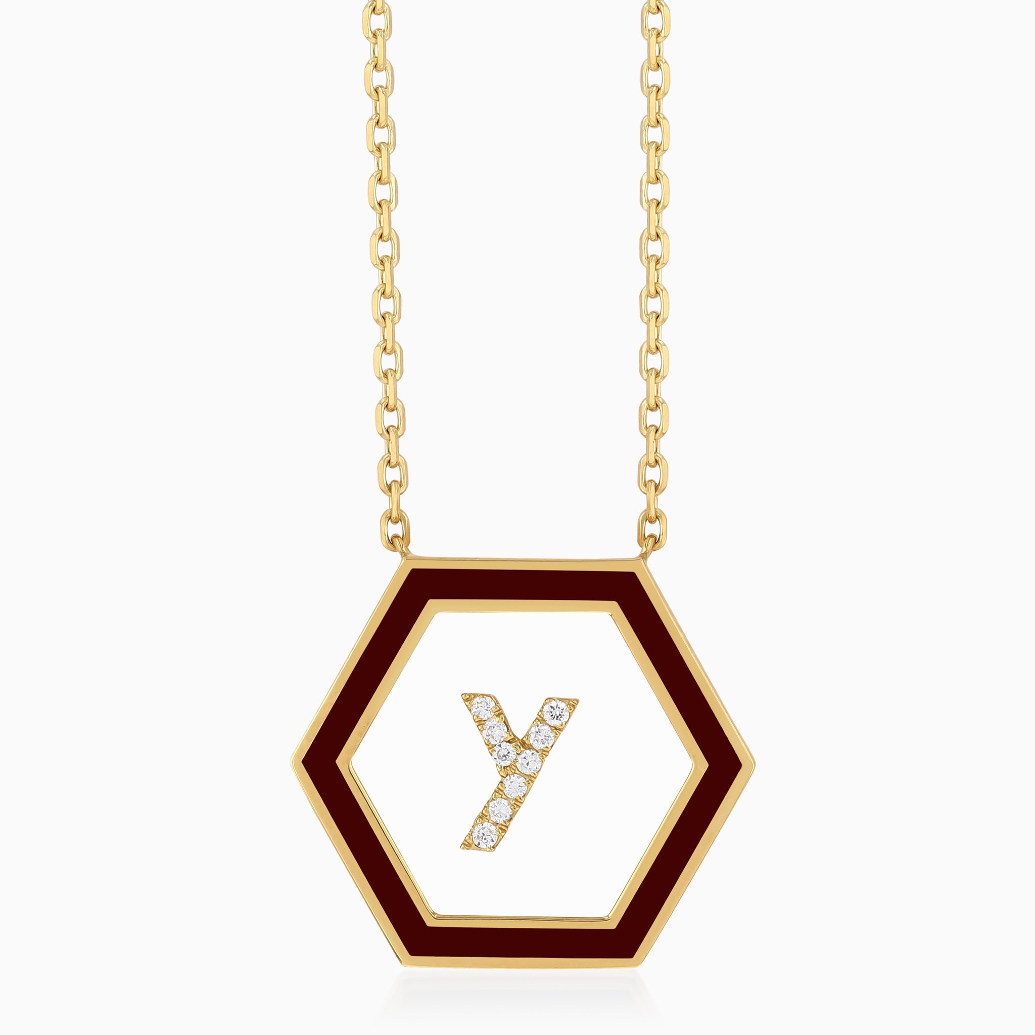 HEXA Letter Y Necklace