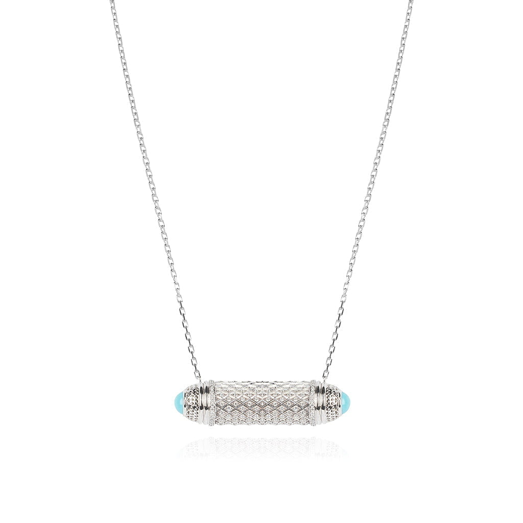 Al Noor Harmony Medium Turquoise Pendant - Misk Dubai,Necklaces, al-noor-harmony-rose-quartz-pendant, , Misk Dubai,  Misk, Misk Jewellery, Misk Jewelry, Gold, Emirati Gold, Emirati Design, Jewelry Emirati, Saudi Jewelry, Gold Saudi Arabia, Dubai, Abu Dhabi, Saudi Arabia, KSA, UAE, United Arab Emirates, 18kt, مجوهرات , مجوهرات مسك, مجوهرات اماراتية , دهب , سعودية ذهب