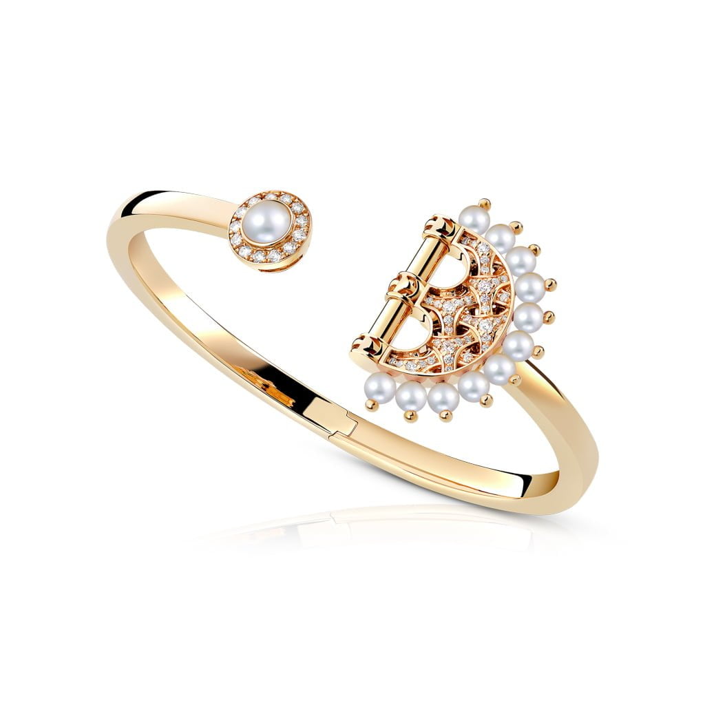 Heritage Pearl Bangle Full Diamond