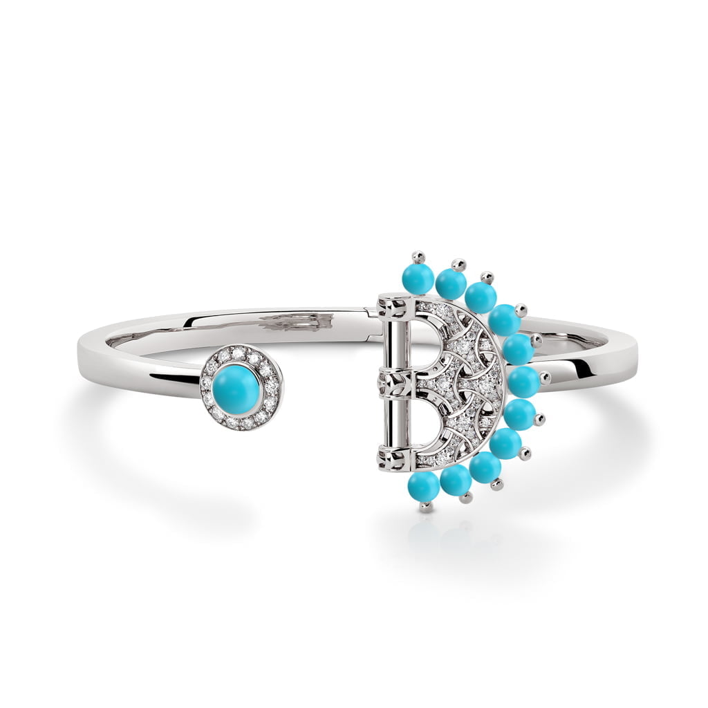Heritage Turquoise Bangle Full Diamond