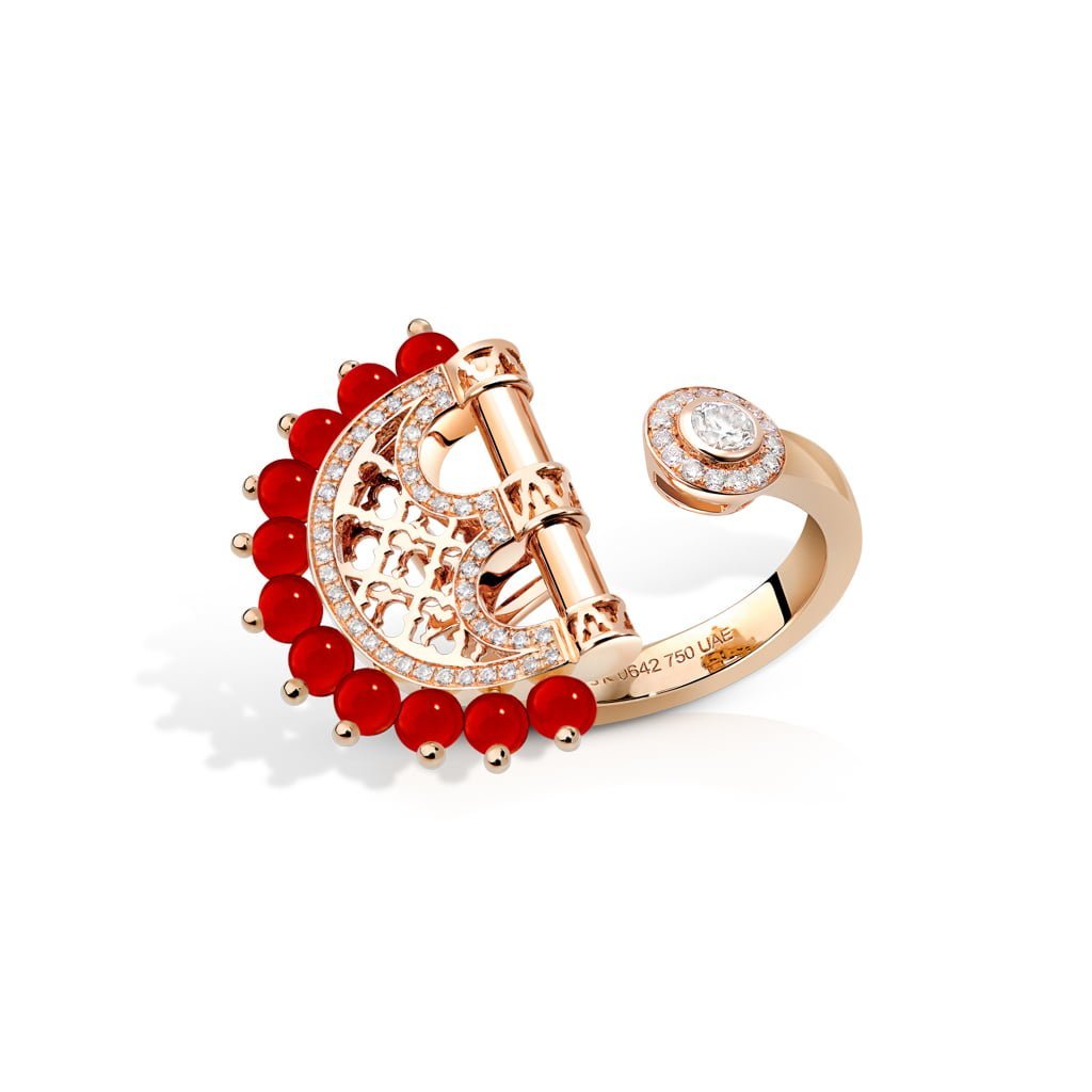 Heritage Agate Border Diamond Ring