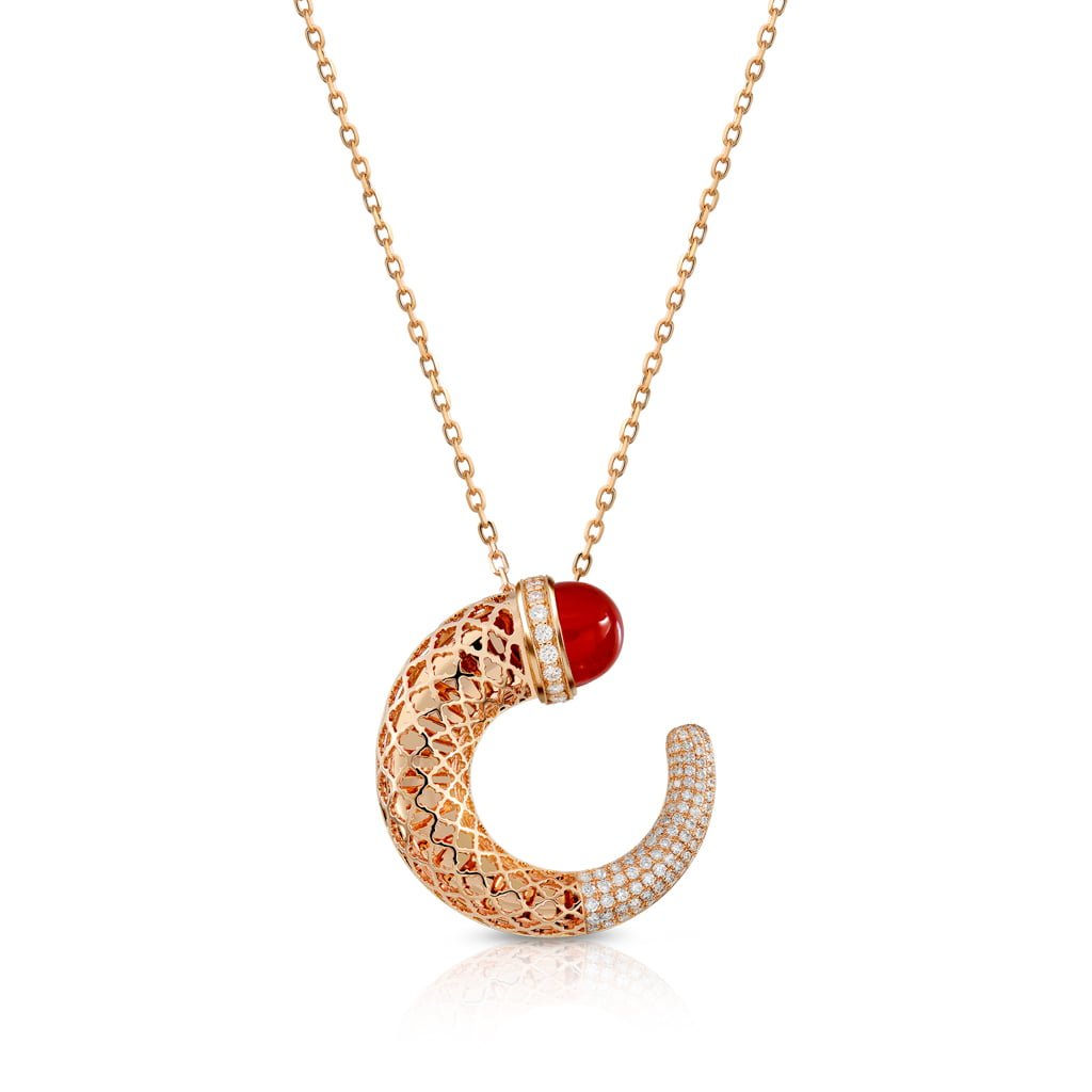 Hilal Large Pendant Half Diamond