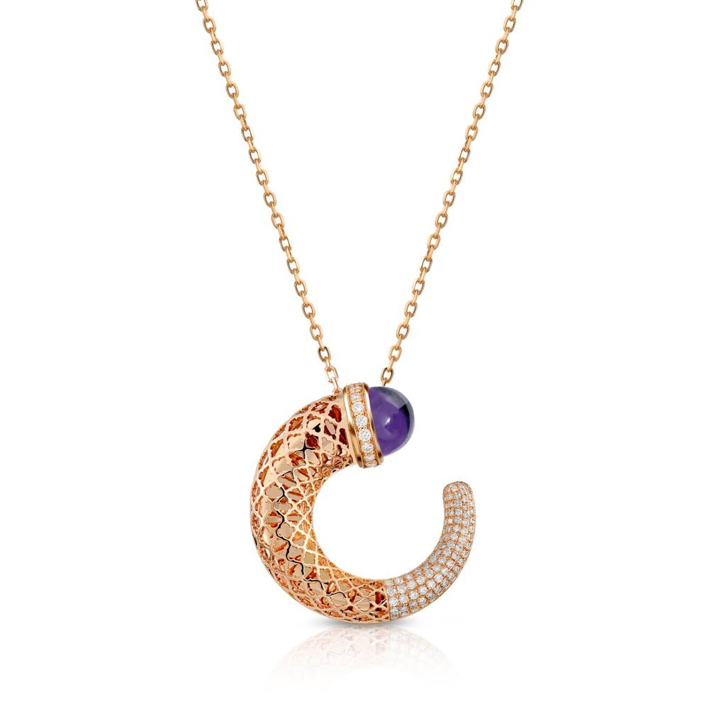 Hilal Large Pendant Half Diamond