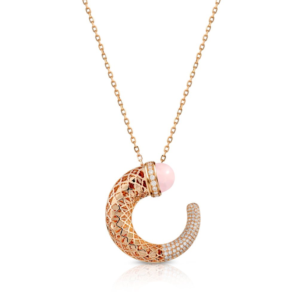Hilal Large Pendant Half Diamond