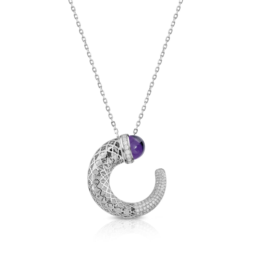 Hilal Large Pendant Half Diamond