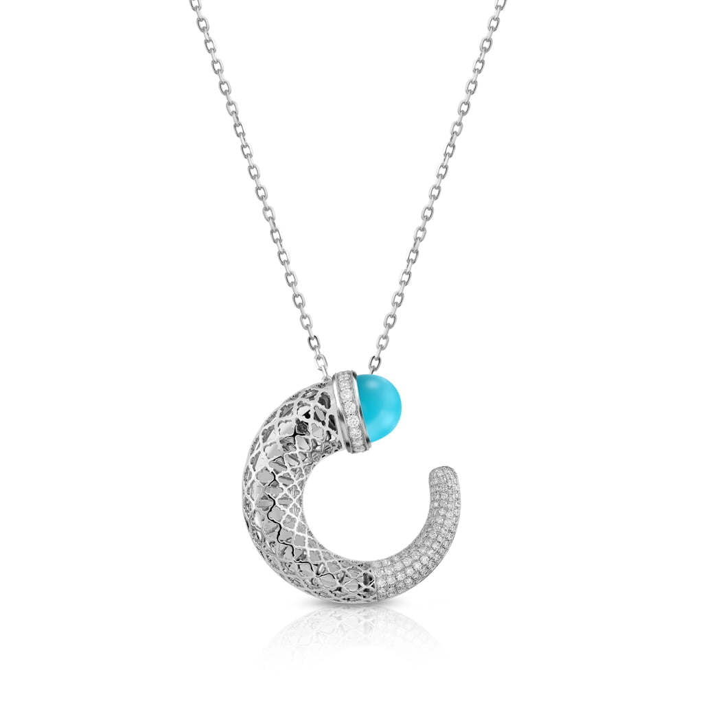 Hilal Large Pendant Half Diamond