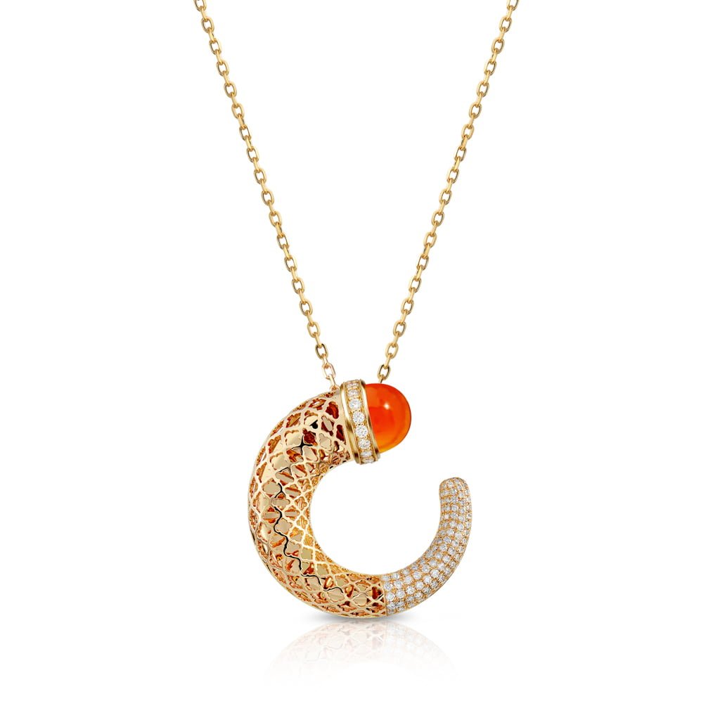 Hilal Large Pendant Half Diamond
