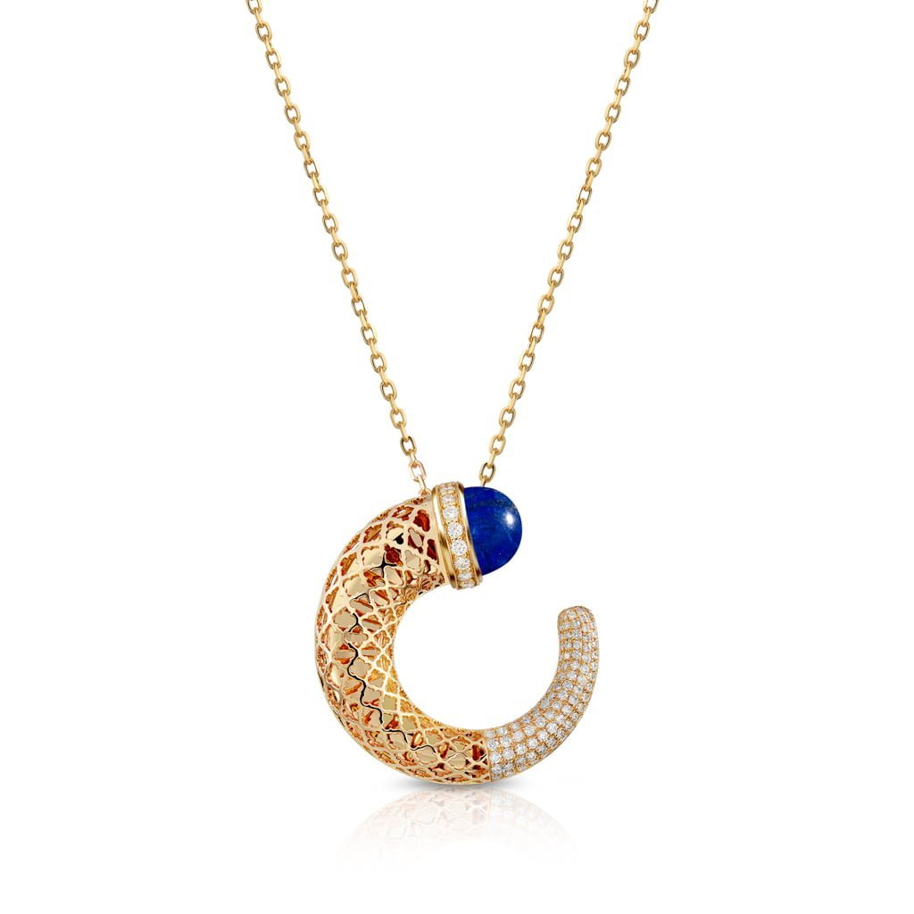 Hilal Large Pendant Half Diamond