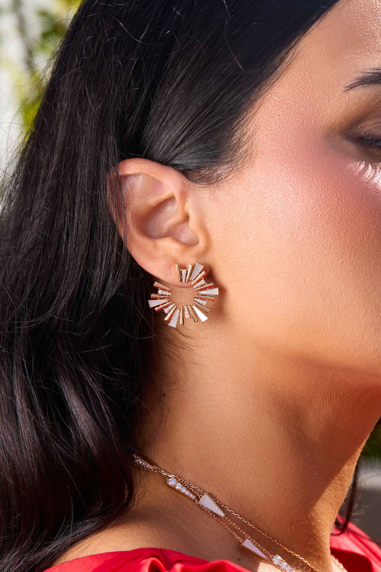 Al Fajr Hoop Rose Gold Earrings